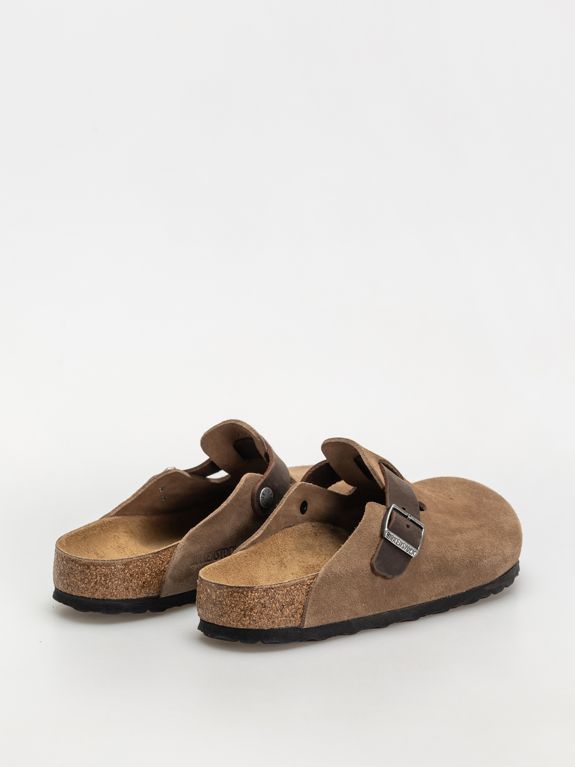 Šľapky Birkenstock Boston Suede & Oiled Leather Regular (dark tea)