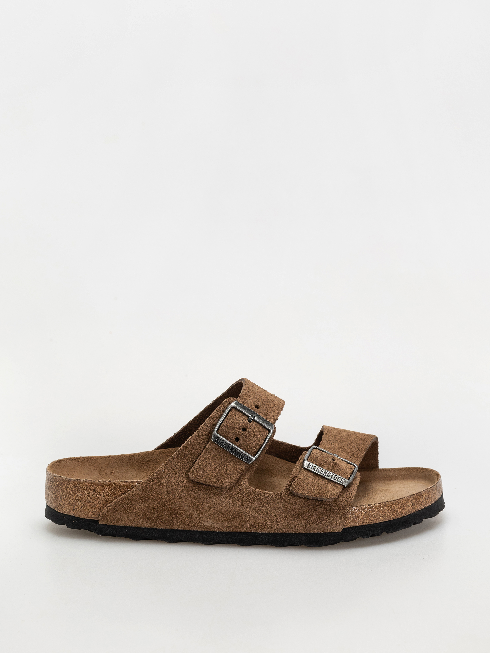 u0160u013eapky Birkenstock Arizona Suede Leather Regular (dark tea)