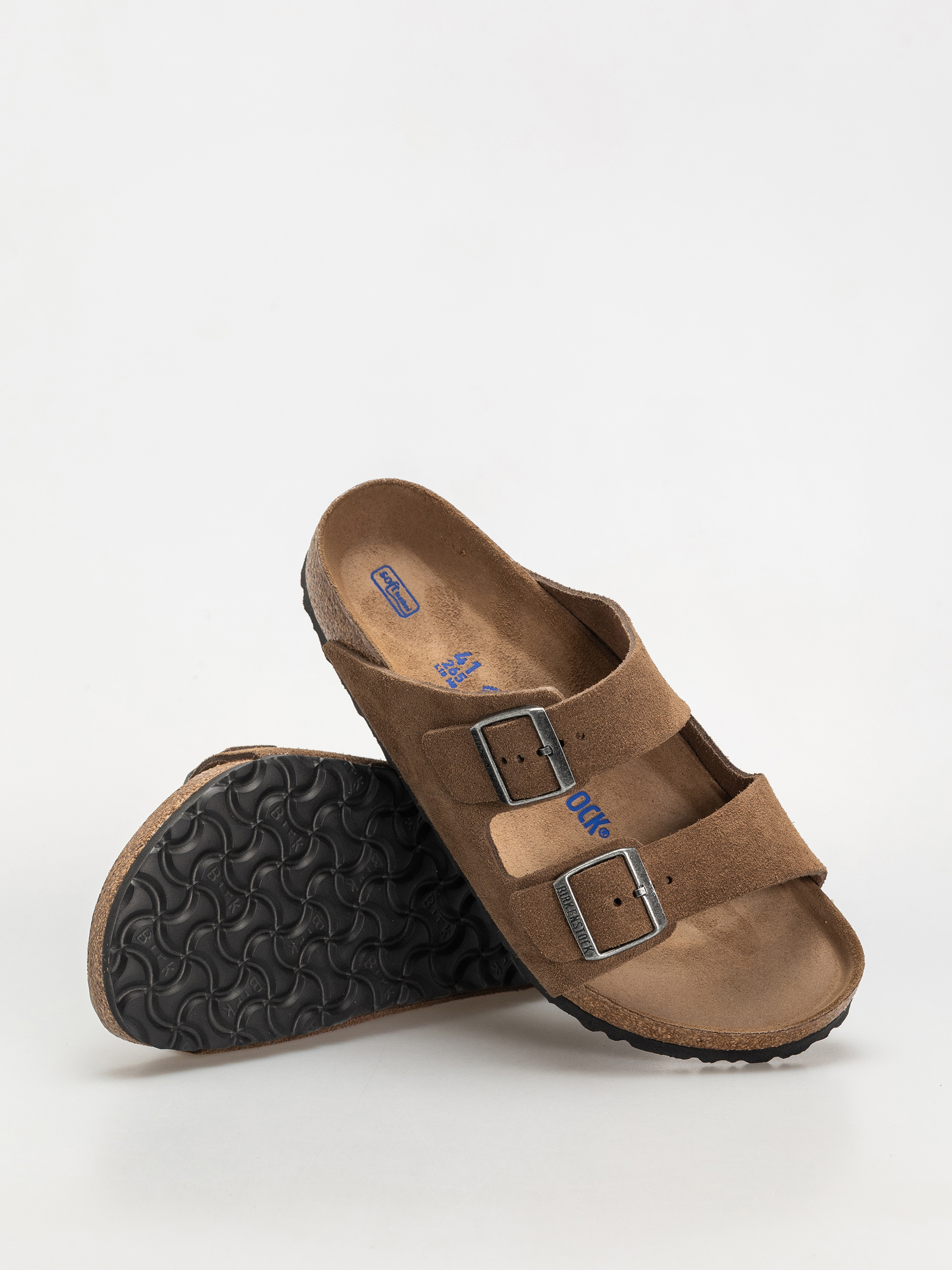Šľapky Birkenstock Arizona Suede Leather Regular (dark tea)