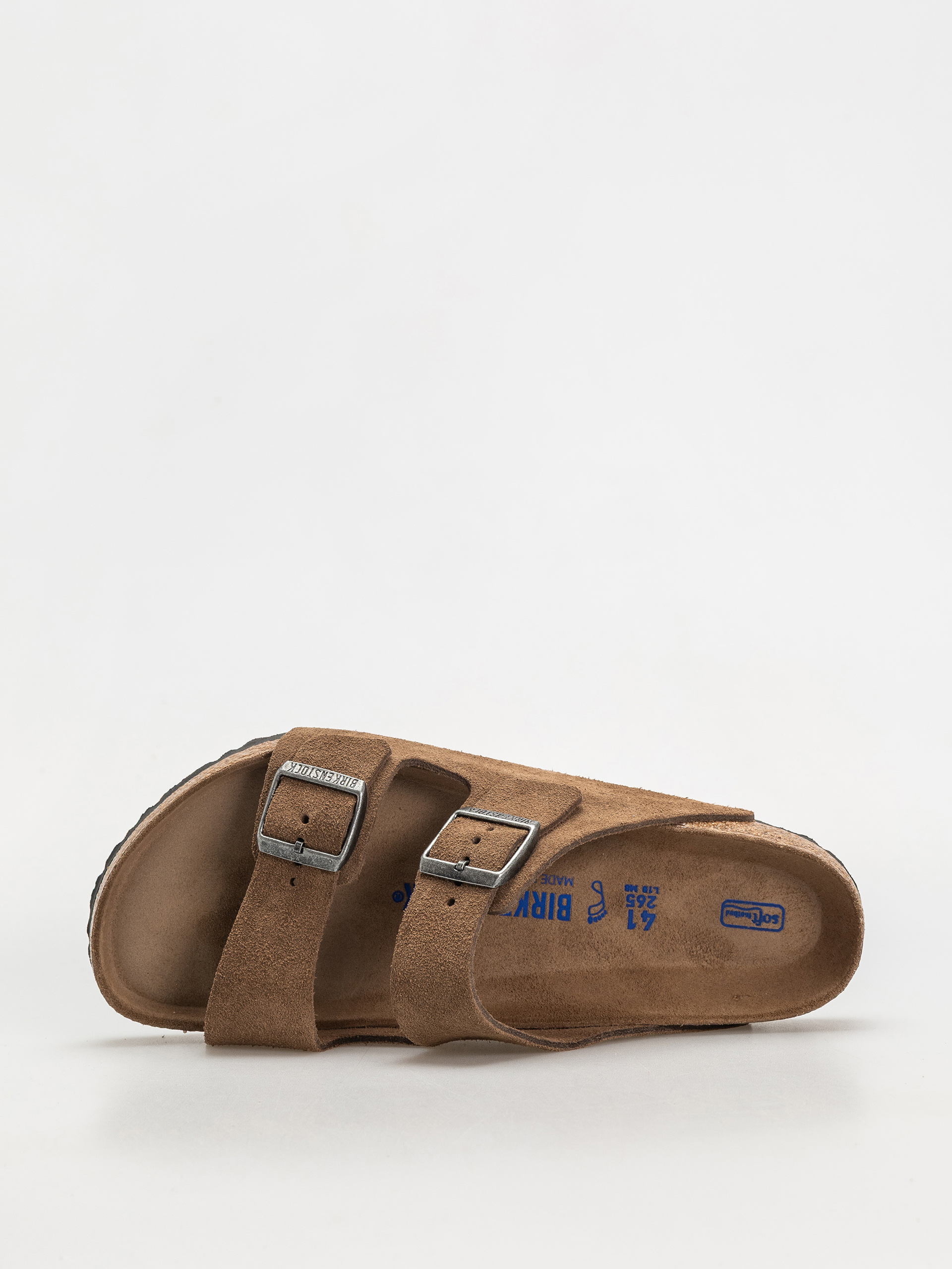 Šľapky Birkenstock Arizona Suede Leather Regular (dark tea)