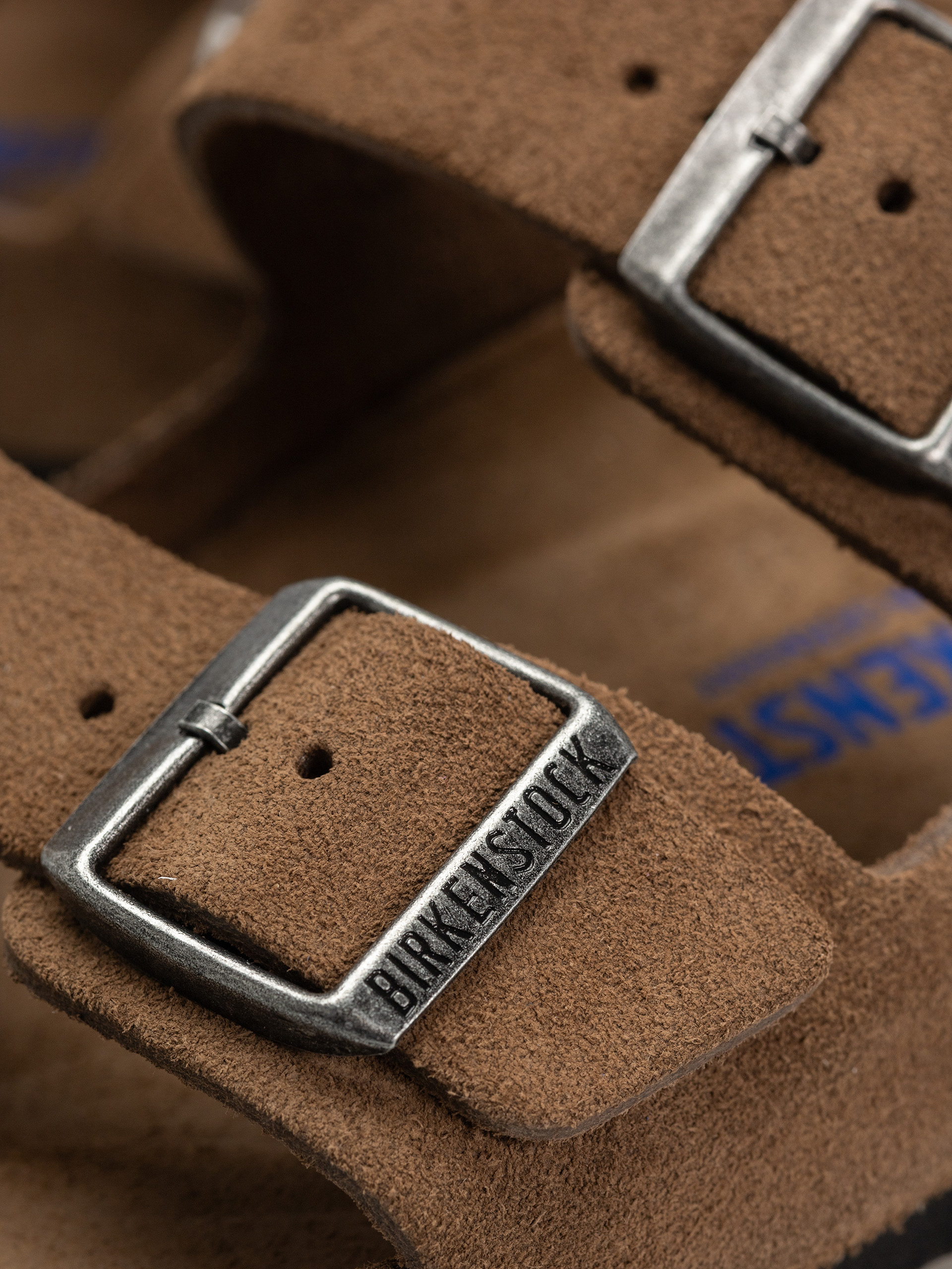 Šľapky Birkenstock Arizona Suede Leather Regular (dark tea)