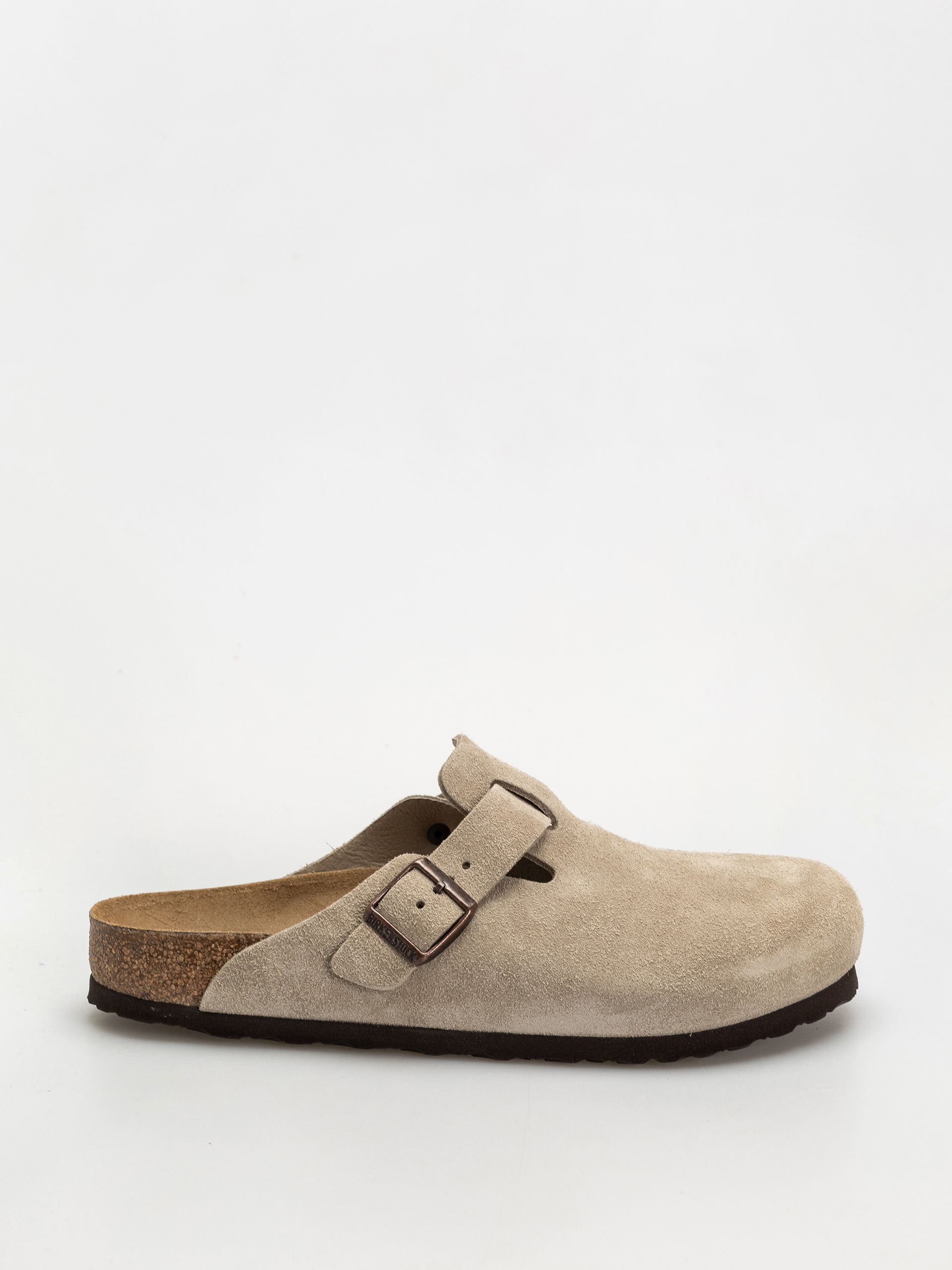 Šľapky Birkenstock Boston Suede Leather Regular (taupe)