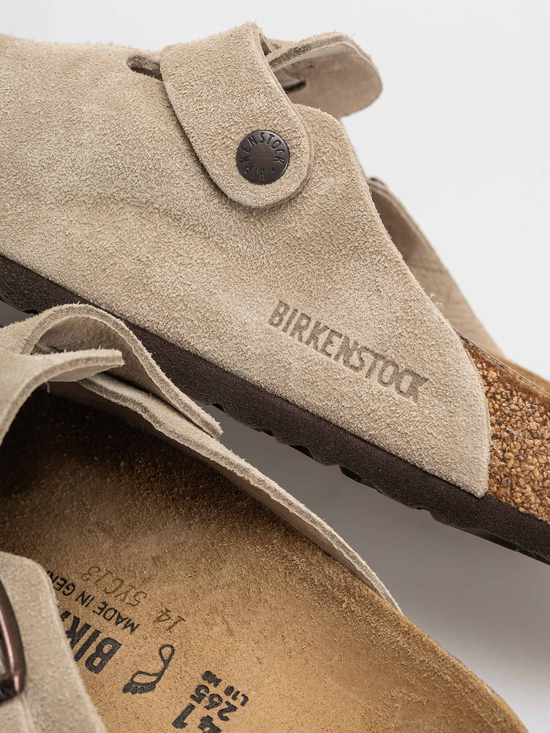 Šľapky Birkenstock Boston Suede Leather Regular (taupe)