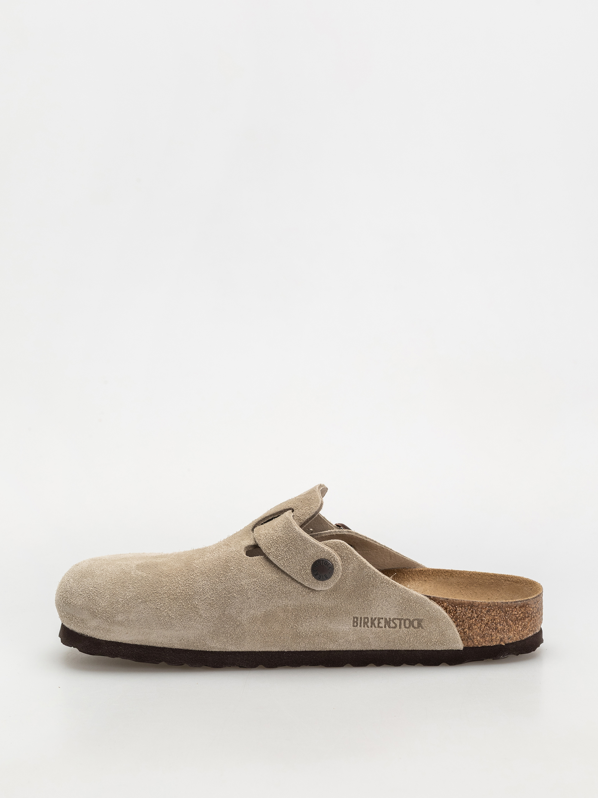 Šľapky Birkenstock Boston Suede Leather Regular (taupe)