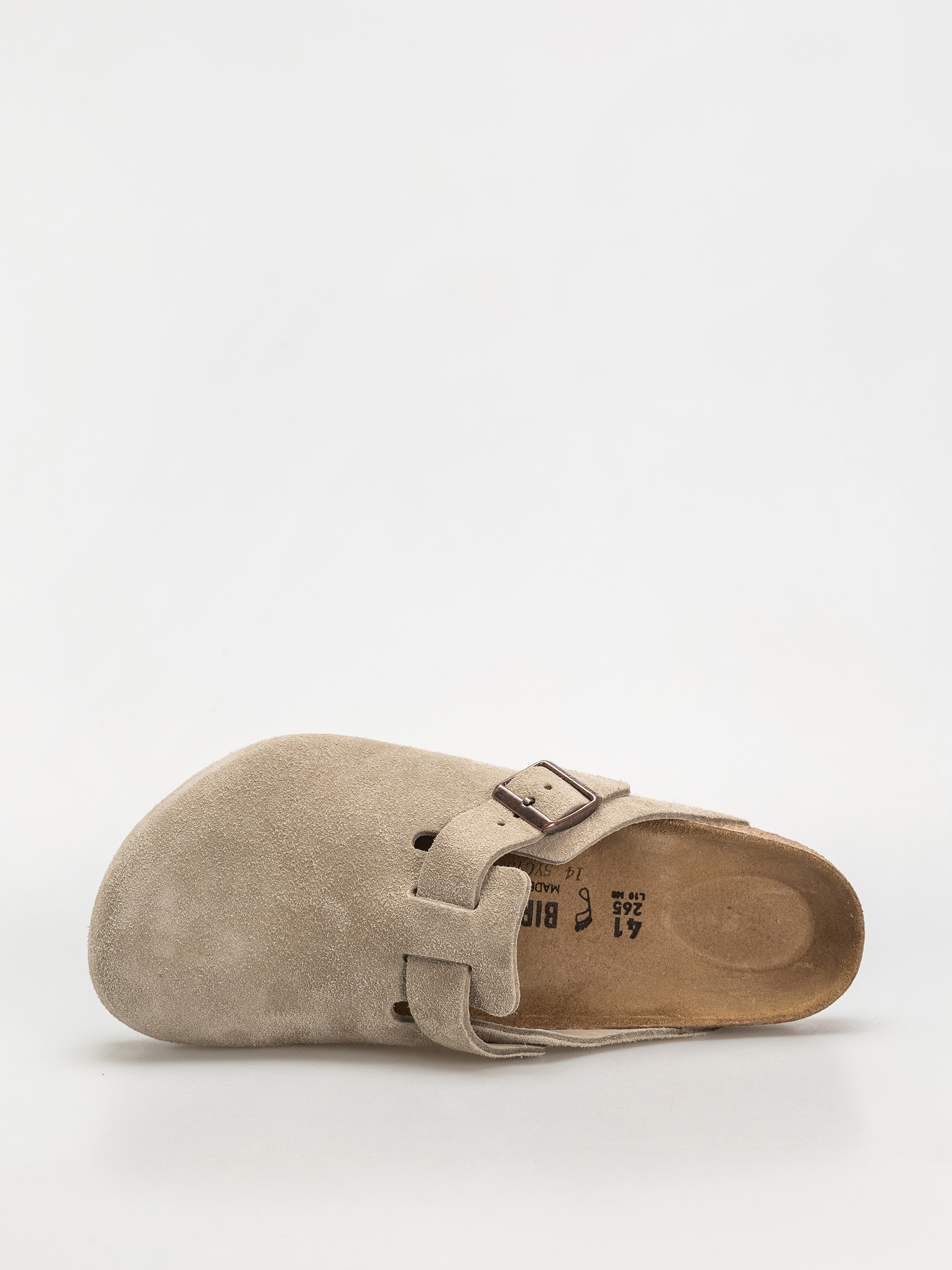 Šľapky Birkenstock Boston Suede Leather Regular (taupe)