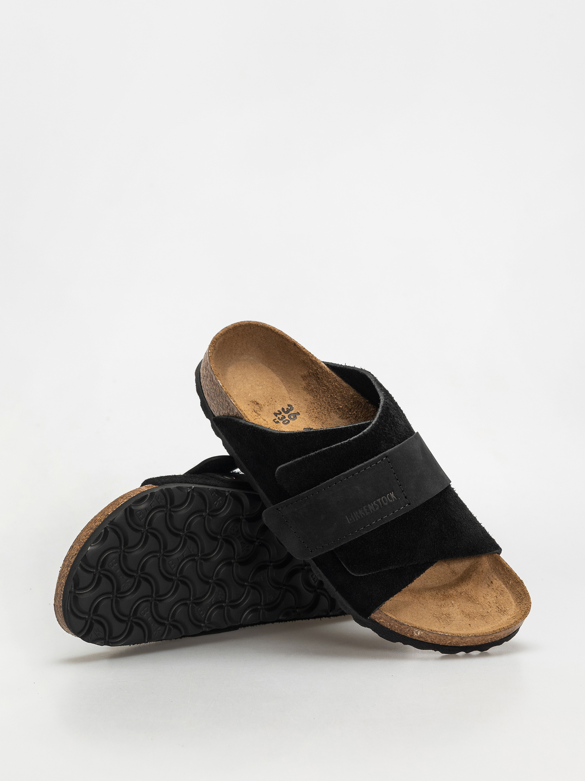 Šľapky Birkenstock Kyoto Nubuck Suede Leather Narrow Wmn (black)