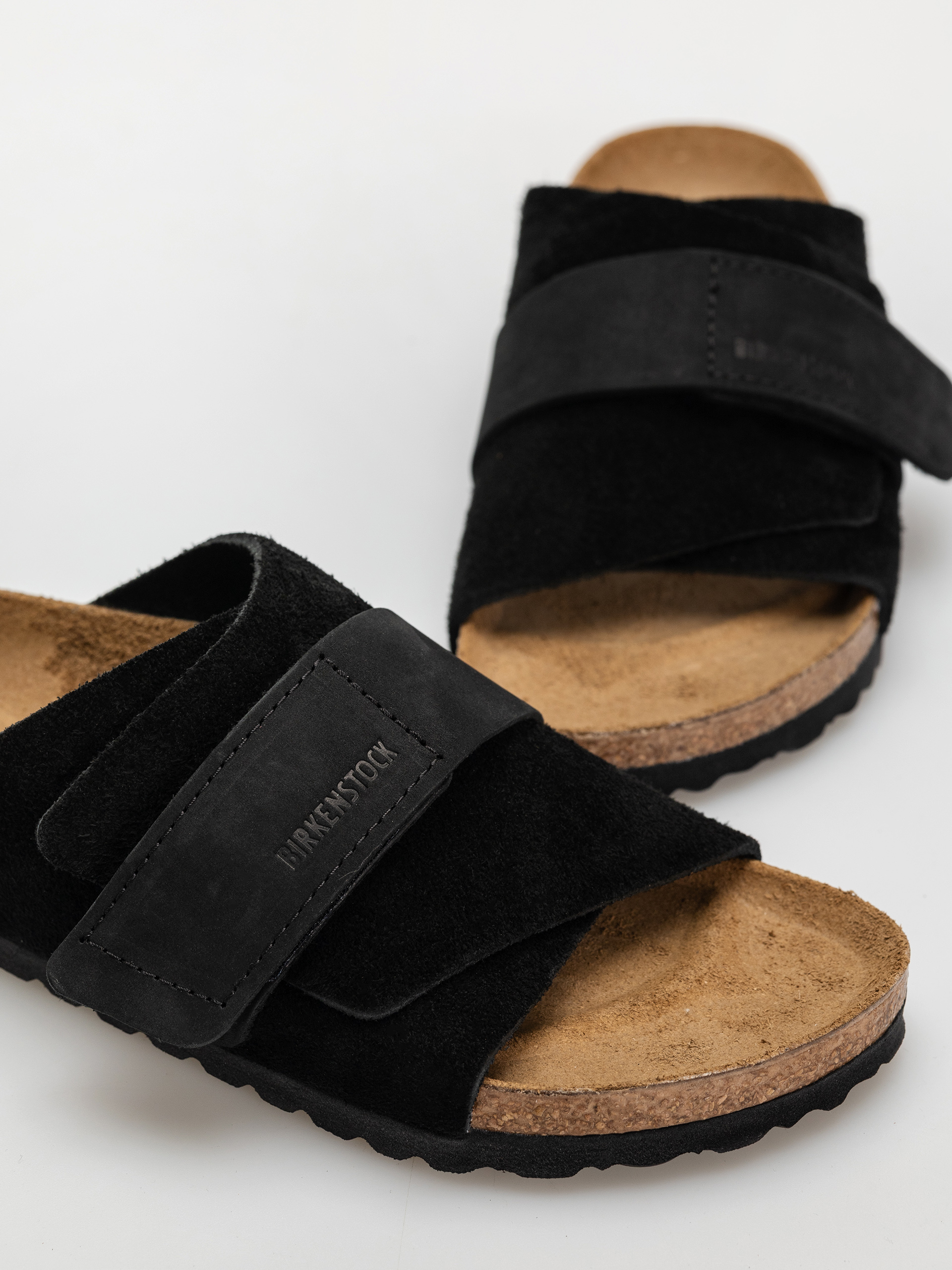 Šľapky Birkenstock Kyoto Nubuck Suede Leather Narrow Wmn (black)