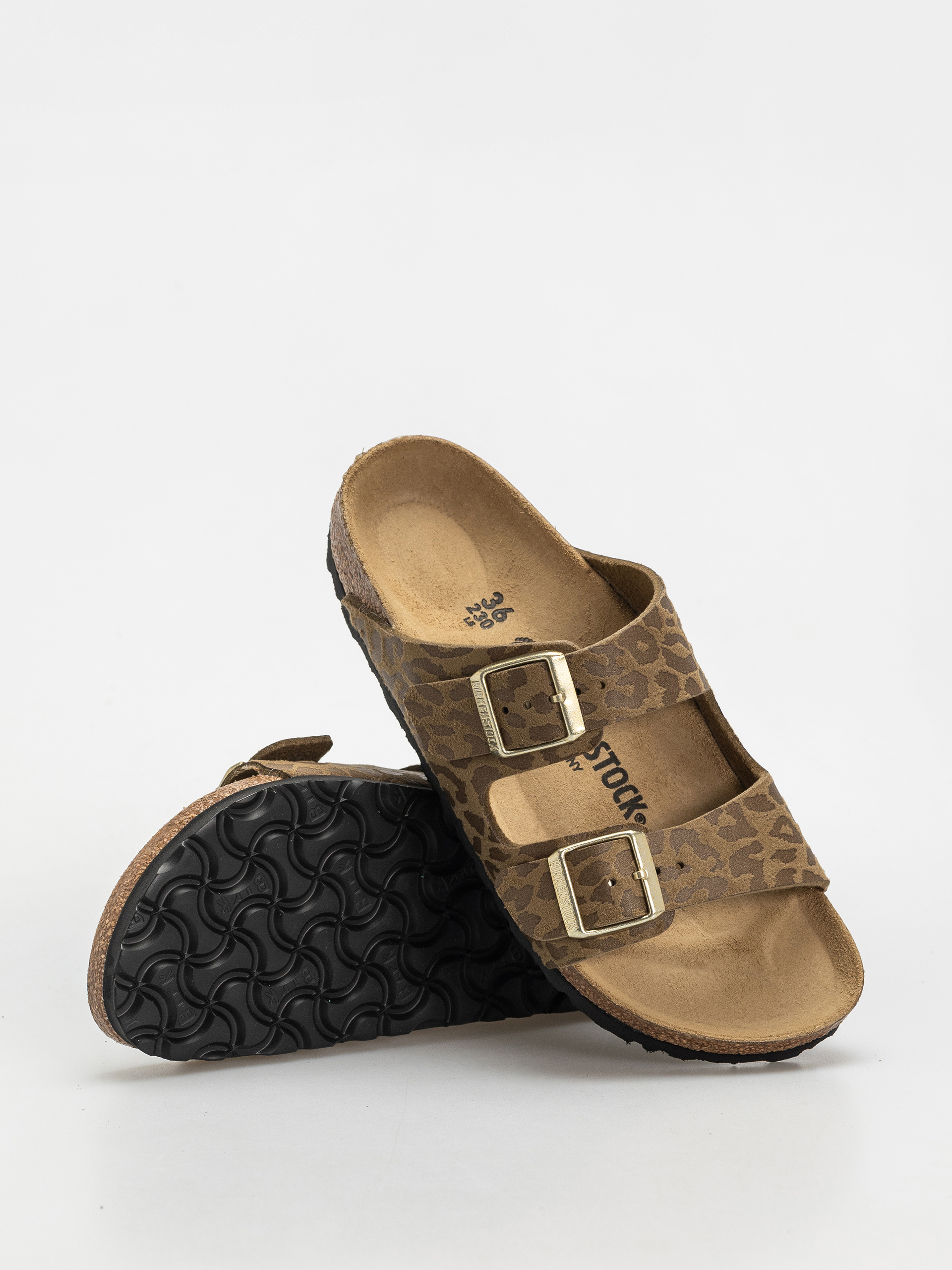 Šľapky Birkenstock Arizona Synthetics Narrow Wmn (leo khaki)