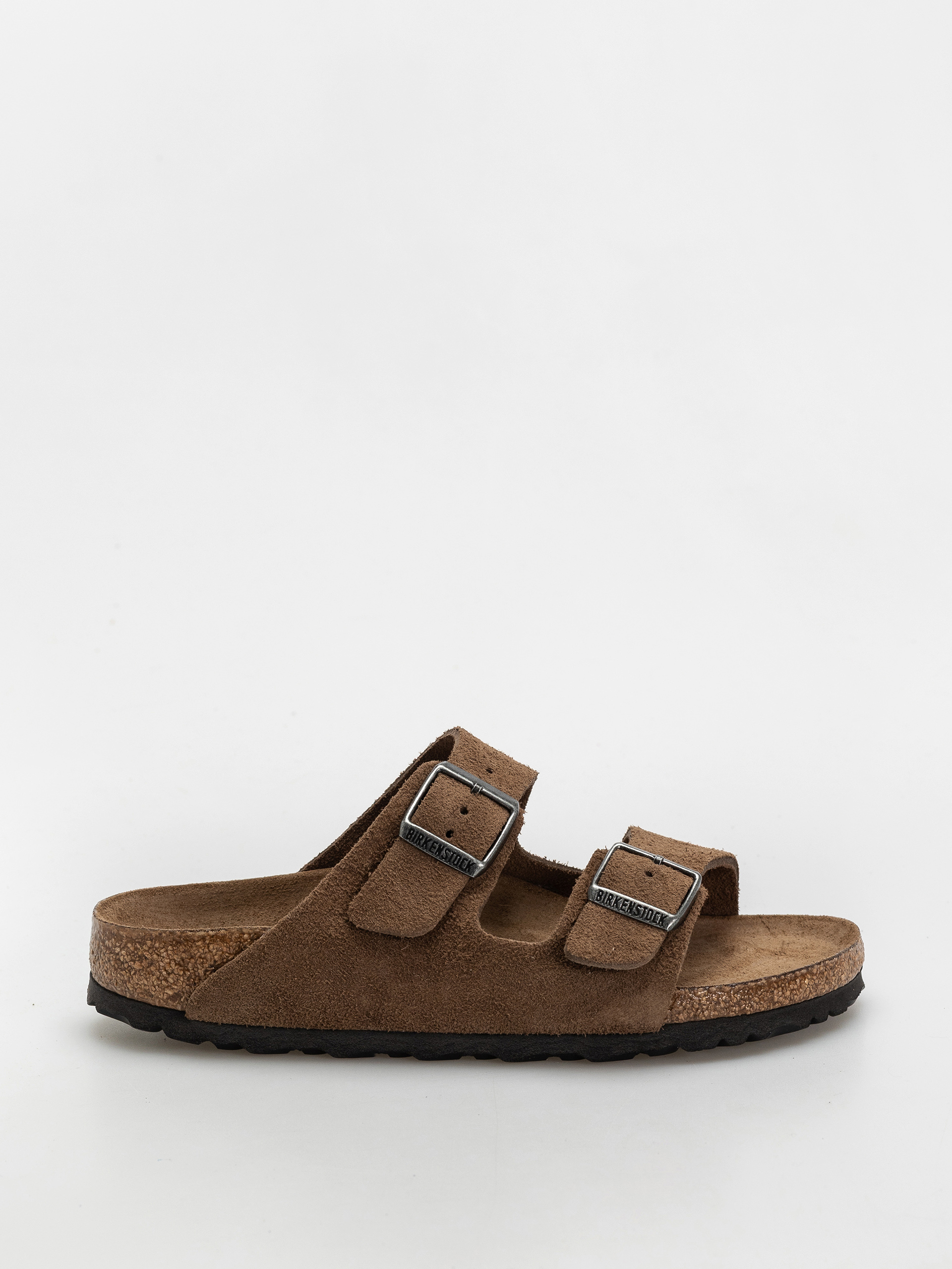 Šľapky Birkenstock Arizona Suede Leather Narrow Wmn (dark tea)