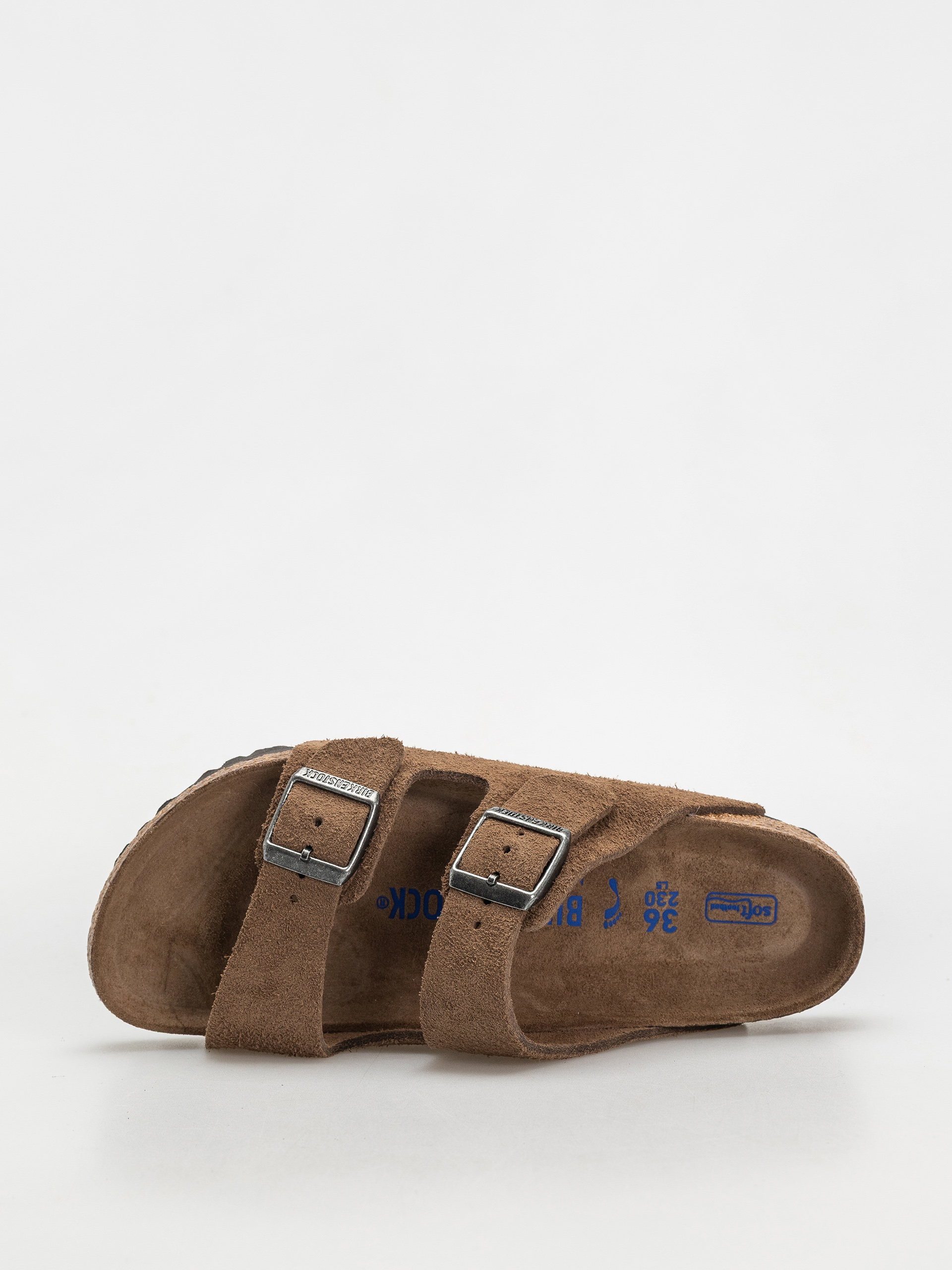 Šľapky Birkenstock Arizona Suede Leather Narrow Wmn (dark tea)
