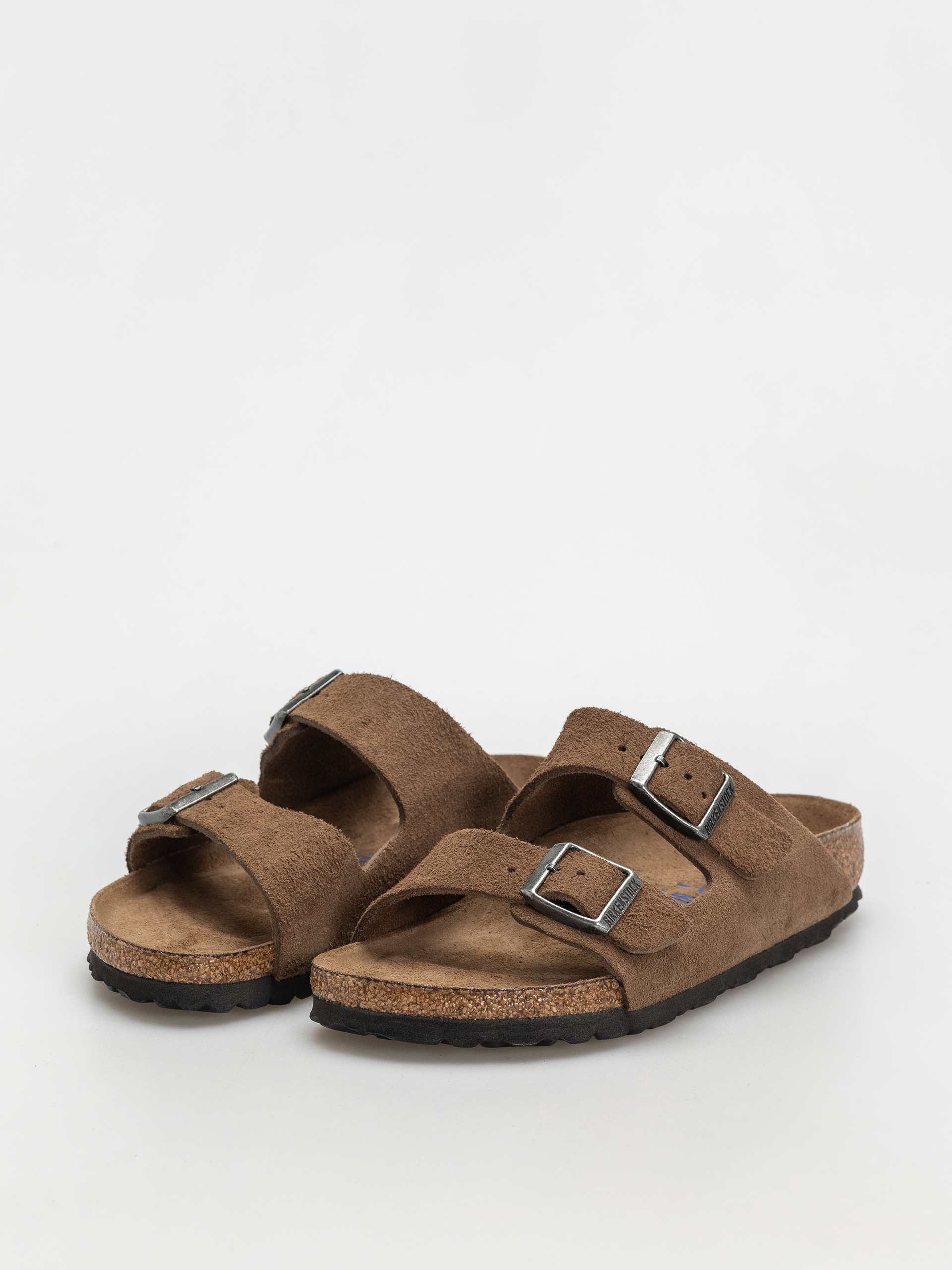 Šľapky Birkenstock Arizona Suede Leather Narrow Wmn (dark tea)