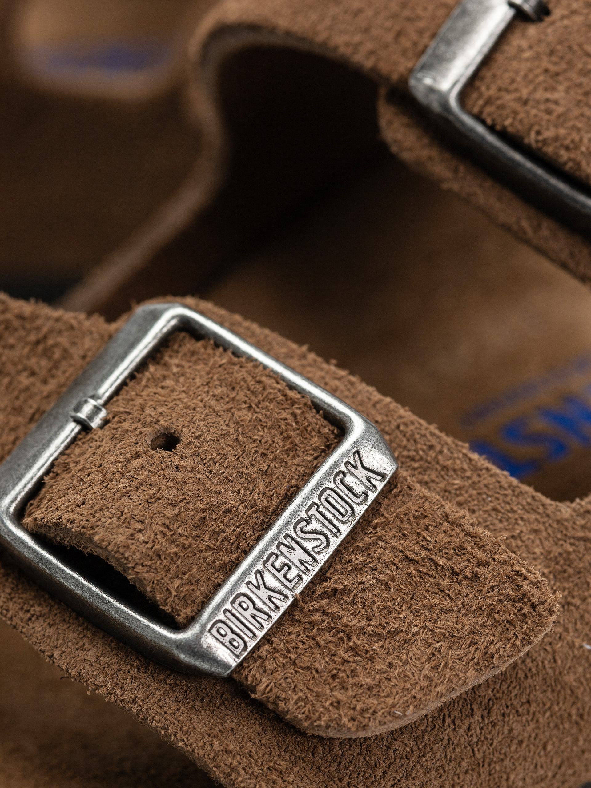 Šľapky Birkenstock Arizona Suede Leather Narrow Wmn (dark tea)