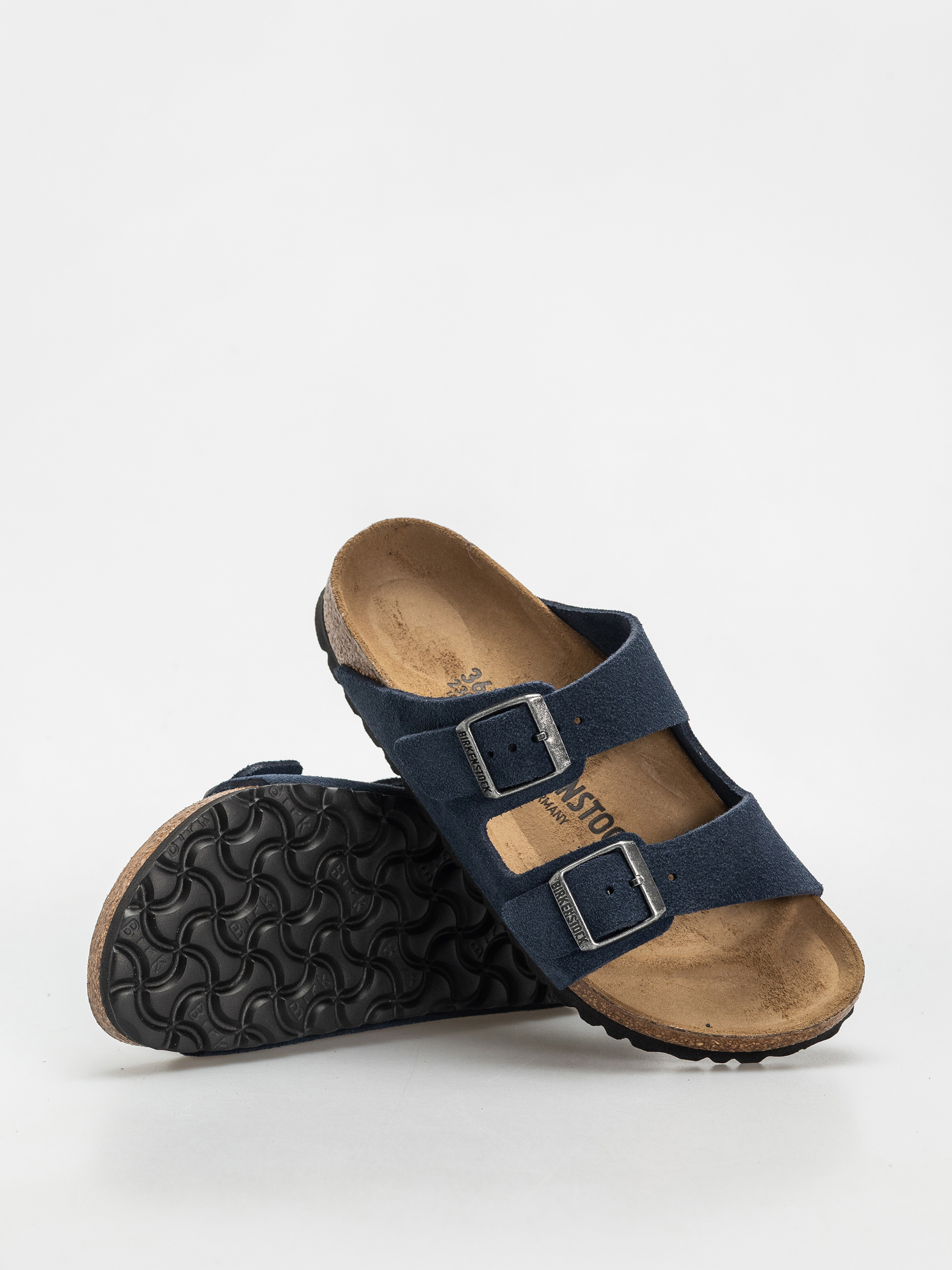 Šľapky Birkenstock Arizona Suede Leather Narrow Wmn (new navy)