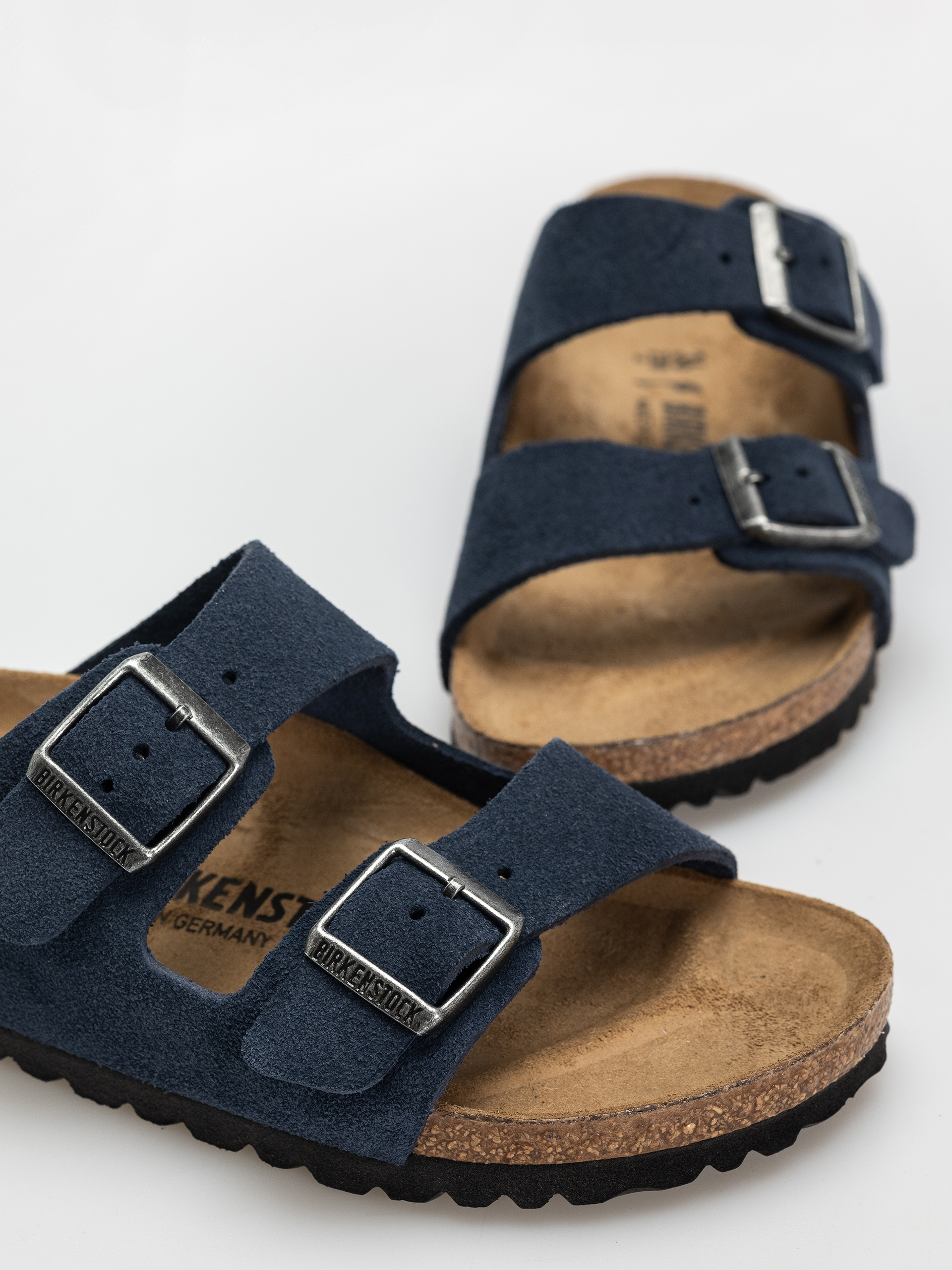 Šľapky Birkenstock Arizona Suede Leather Narrow Wmn (new navy)