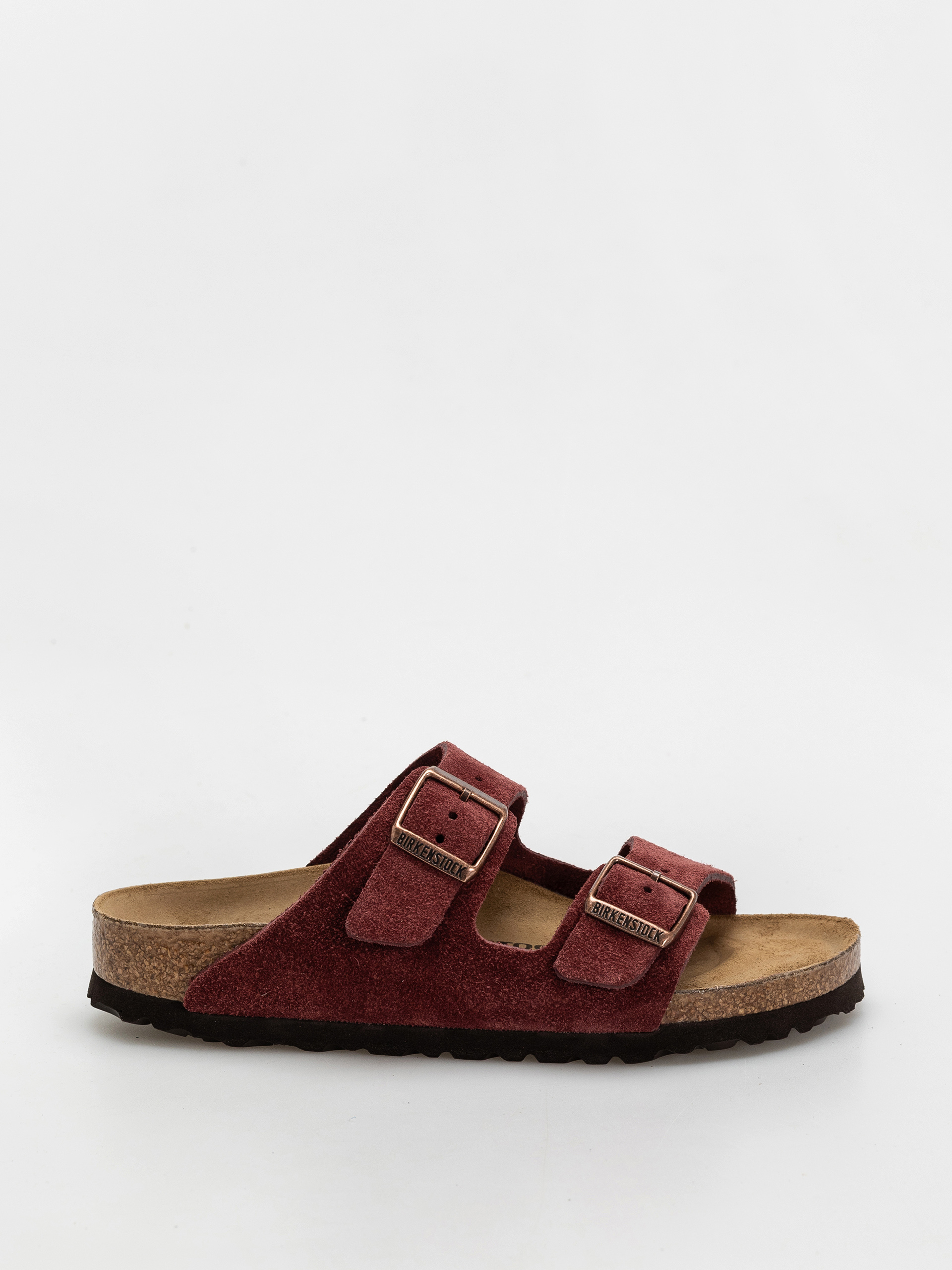 u0160u013eapky Birkenstock Arizona Suede Leather Narrow Wmn (zinfandel)