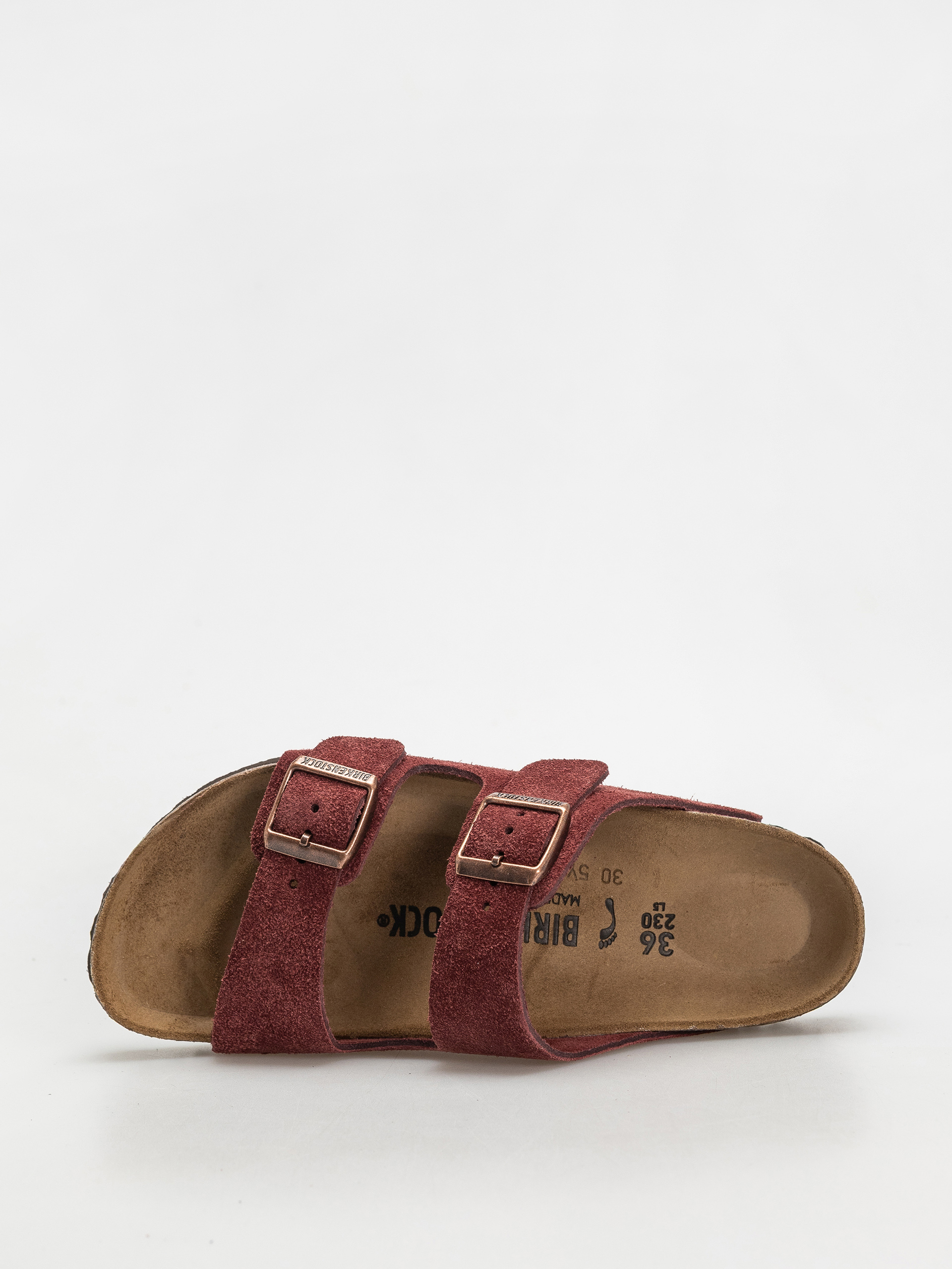Šľapky Birkenstock Arizona Suede Leather Narrow Wmn (zinfandel)