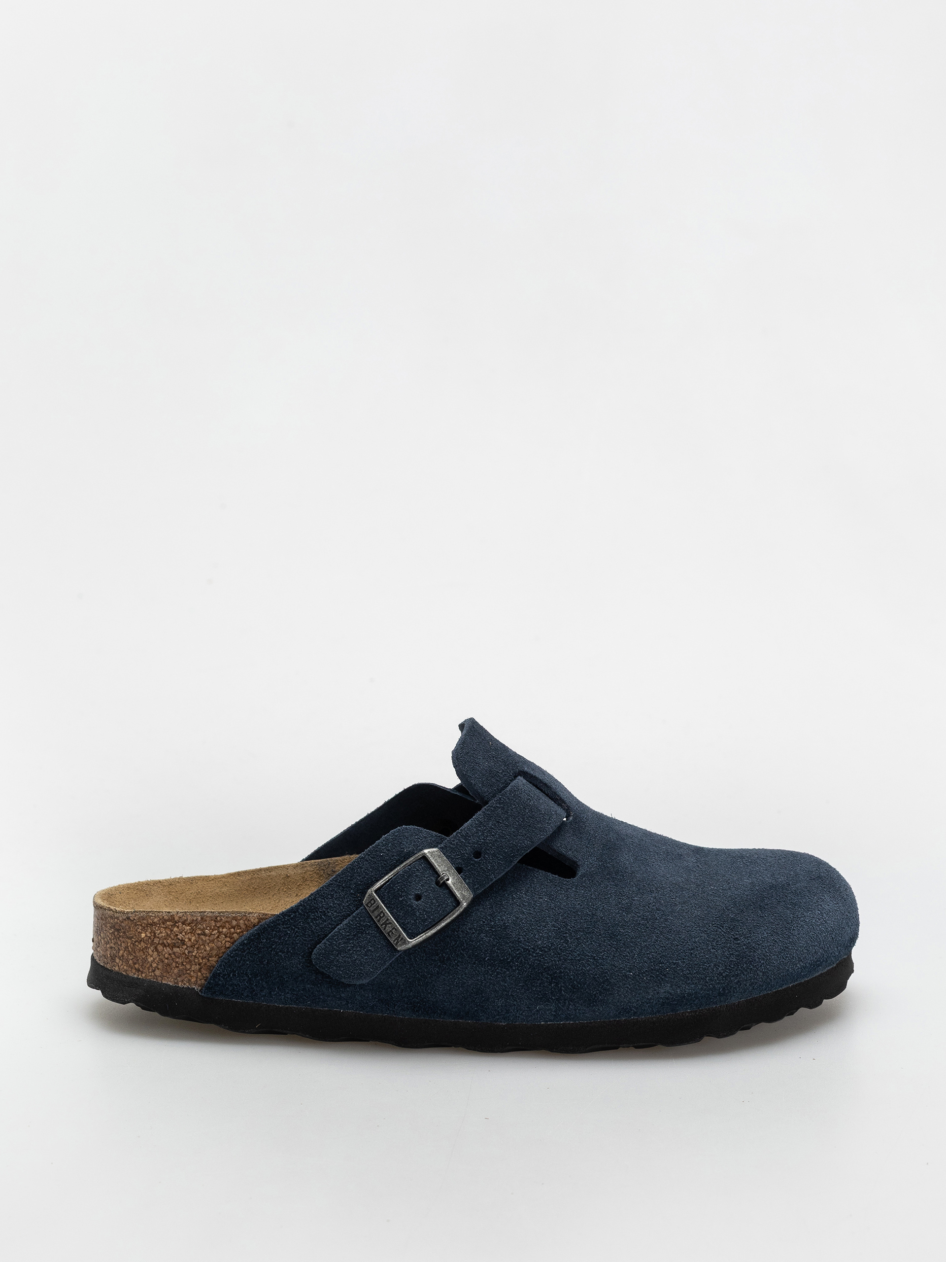 Šľapky Birkenstock Boston Suede Leather Narrow Wmn (new navy)