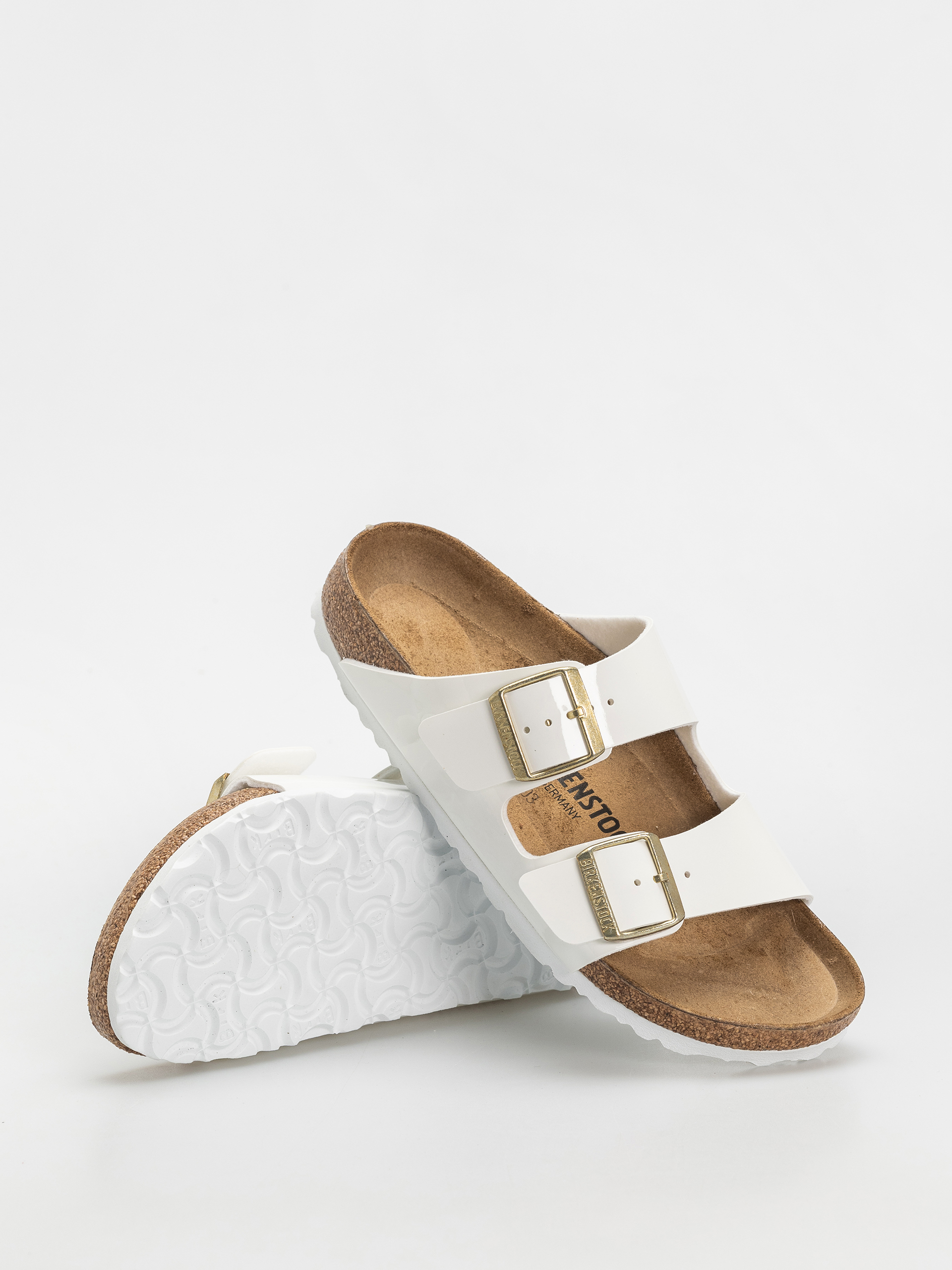 Šľapky Birkenstock Arizona Narrow Wmn (patent white)