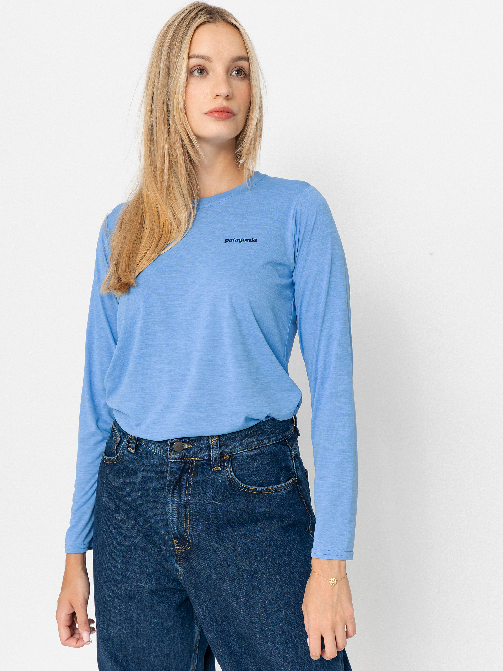 Triko Patagonia Cap Cool Daily Graphic Wmn (fitz roy trout/abundant blue x-dye)