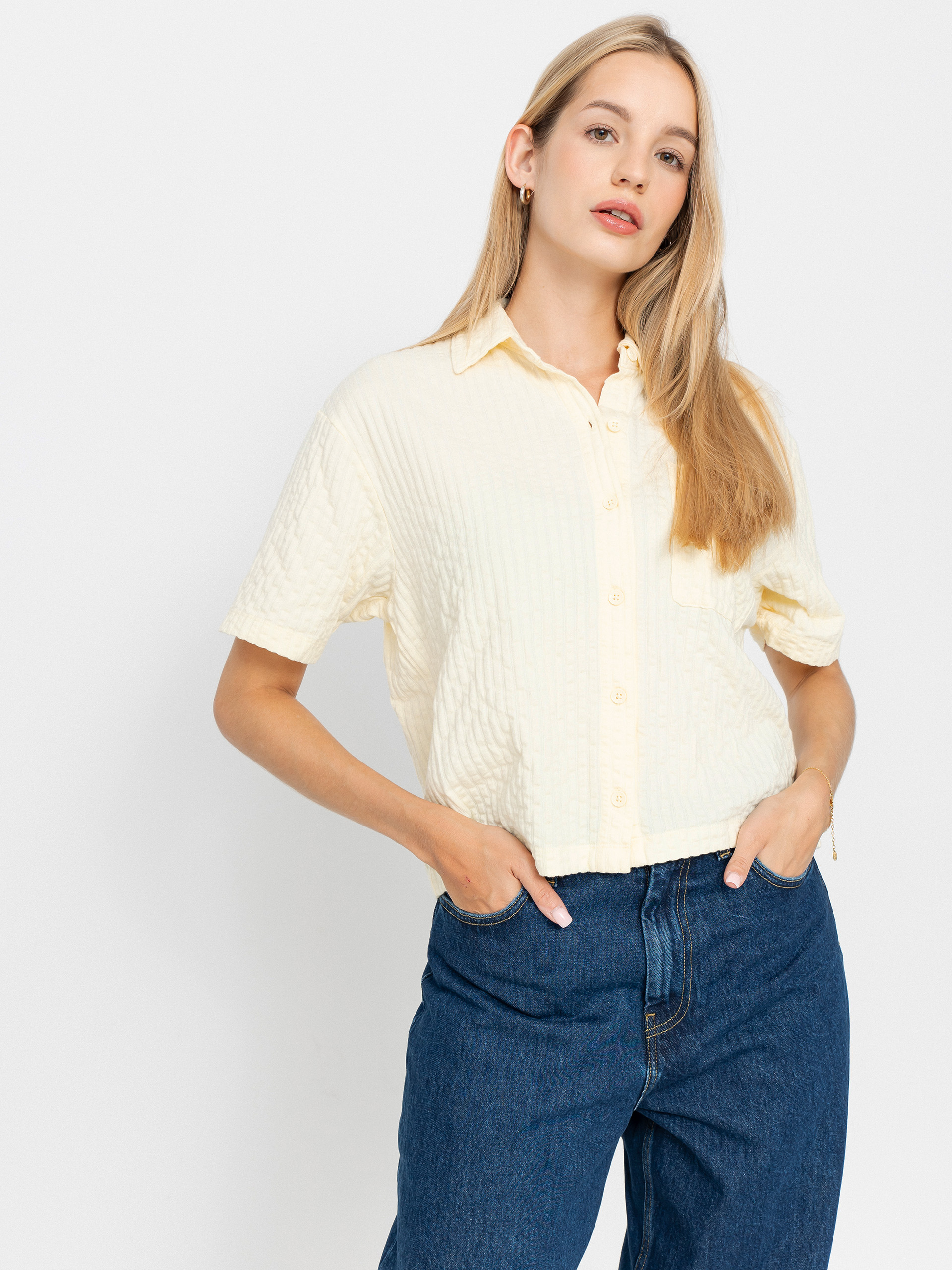 Košeľa Vans Bedford Knit Button Up Wmn (lemon icing)
