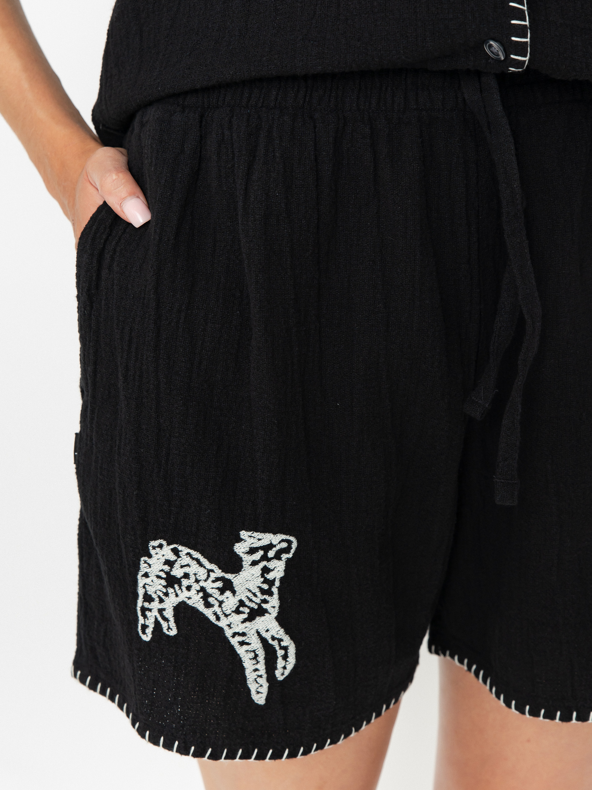 Kraťasy OBEY Ritual Wmn (digital black)