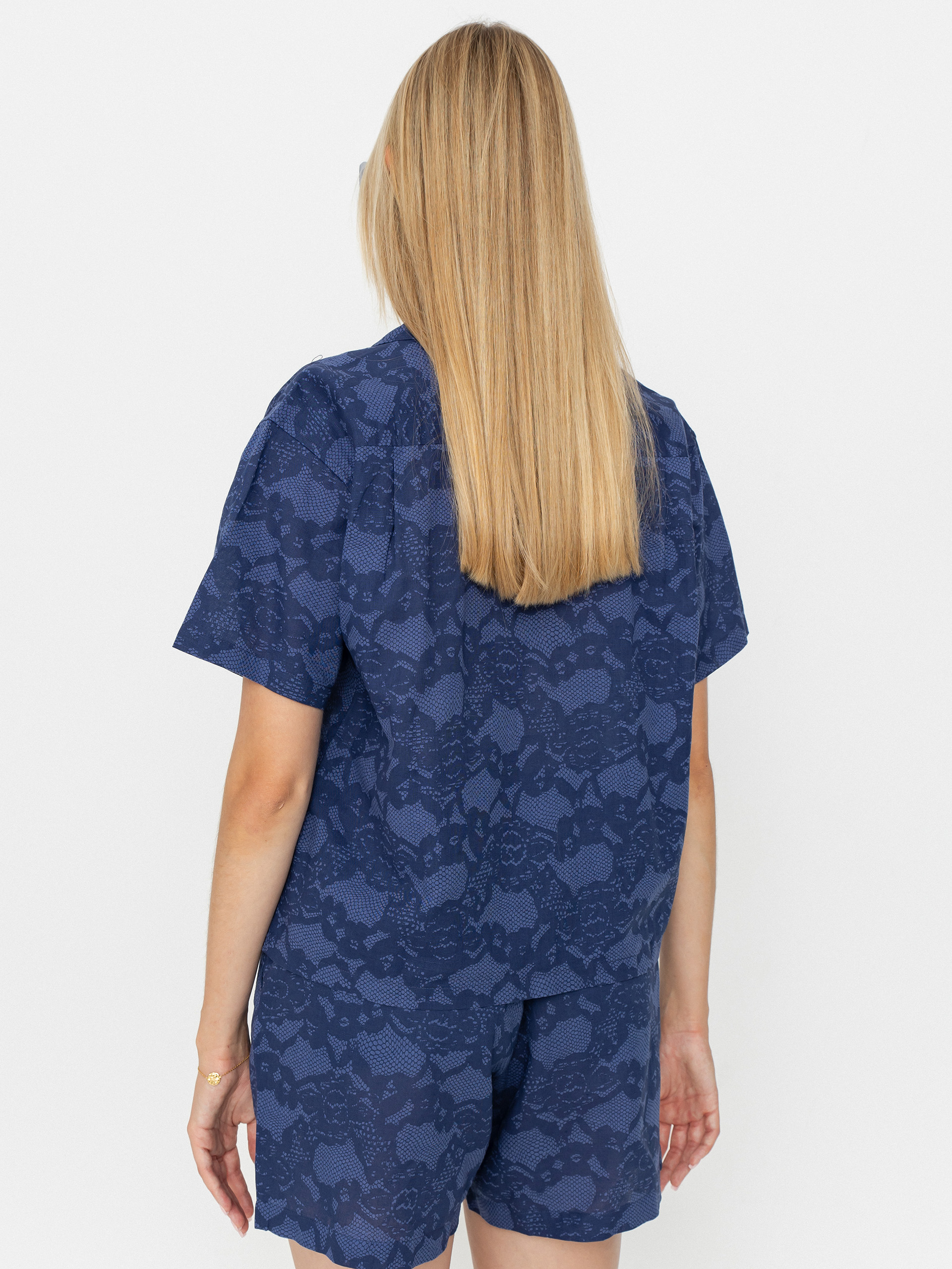 Košeľa OBEY Cecilie Lace Wmn (blue multi)