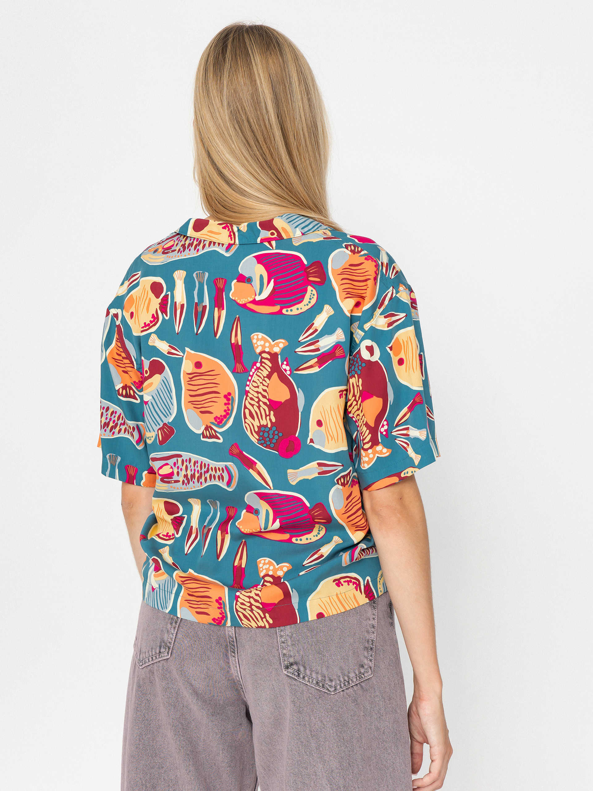 Košeľa Patagonia Tidal Threads Wmn (wrasse/wetland blue)