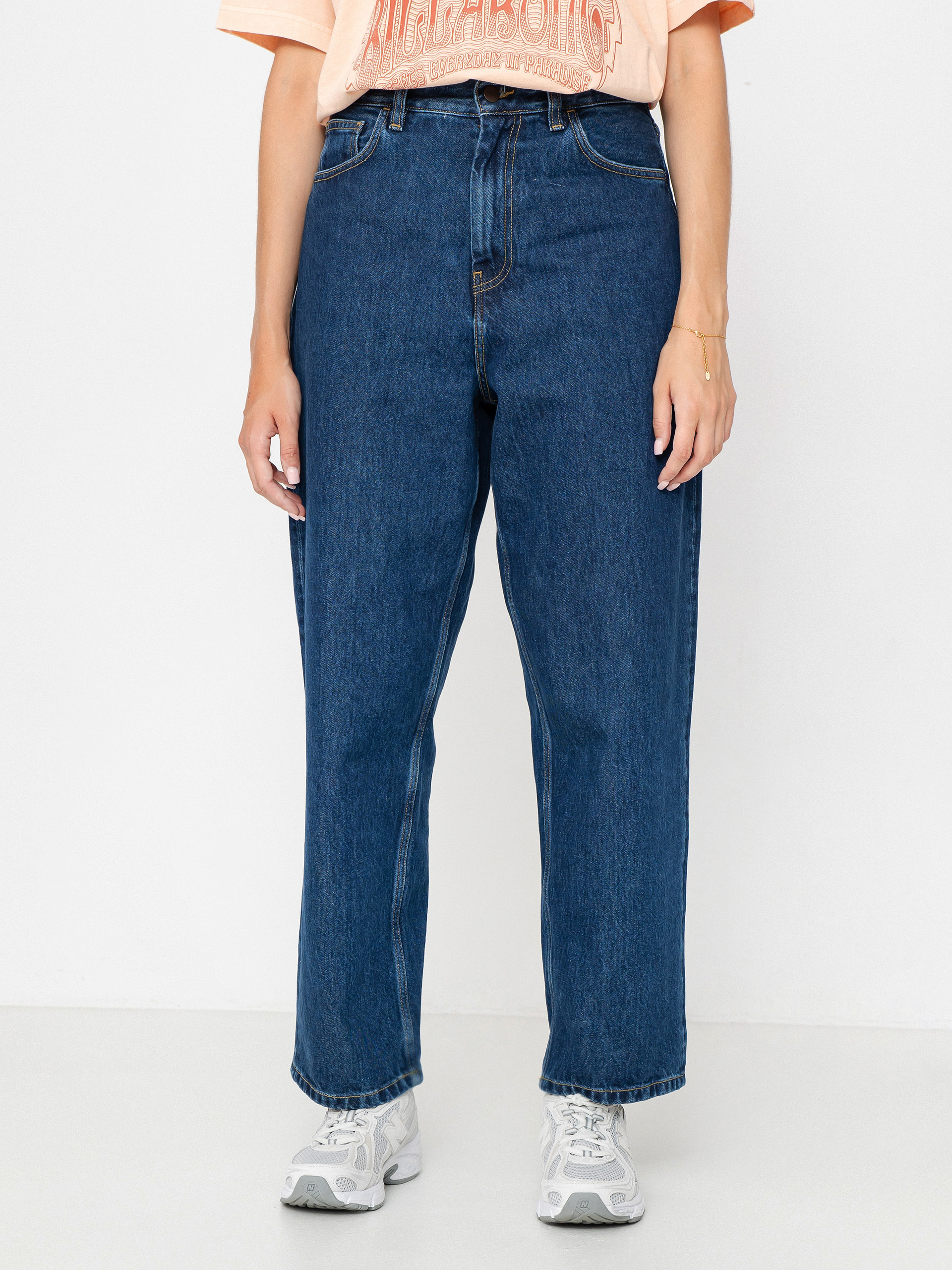 Nohavice Carhartt WIP Brandon Wmn (blue)