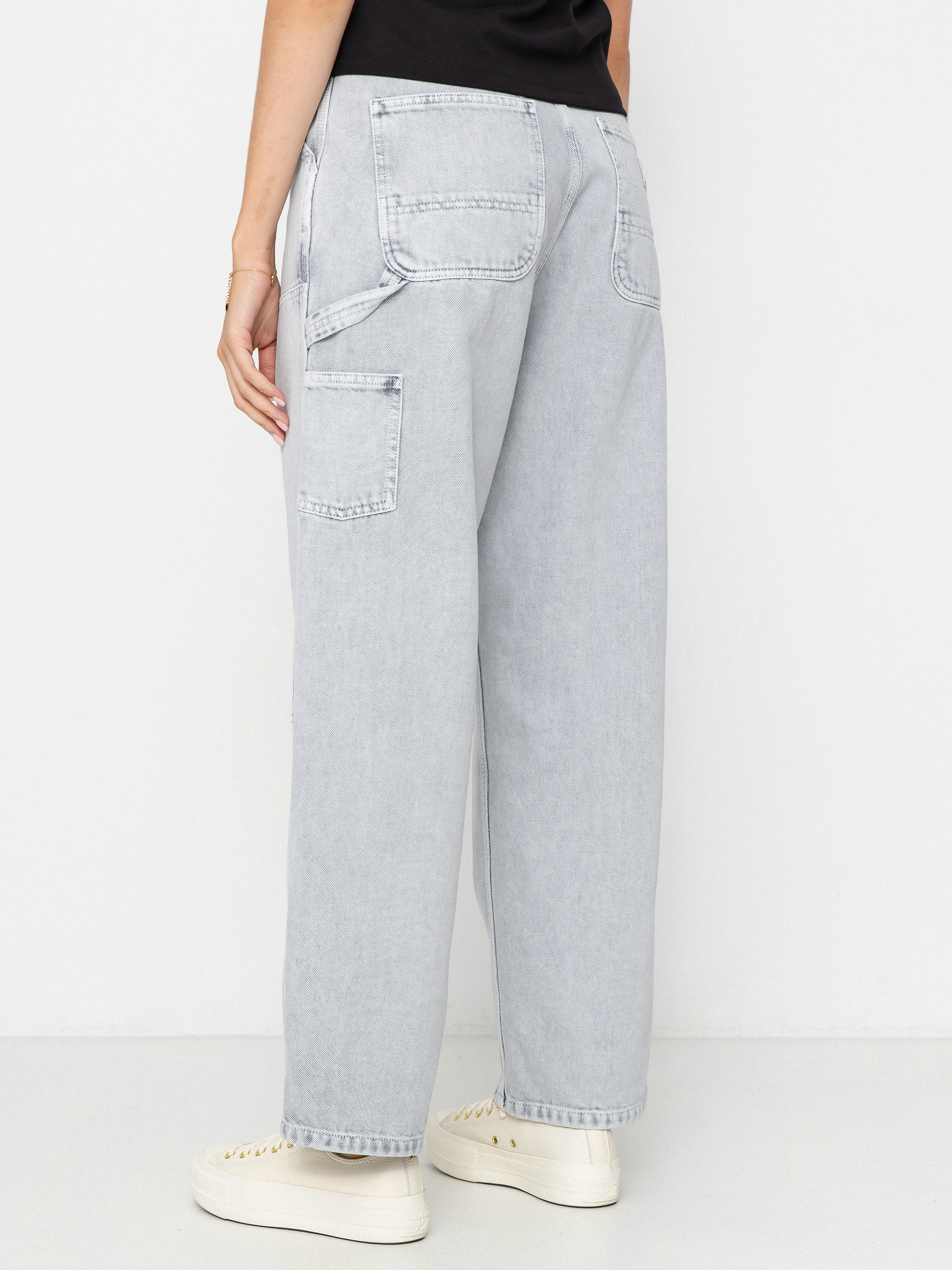 Nohavice Carhartt WIP Brandon Double Knee Wmn (black/chalk wash)