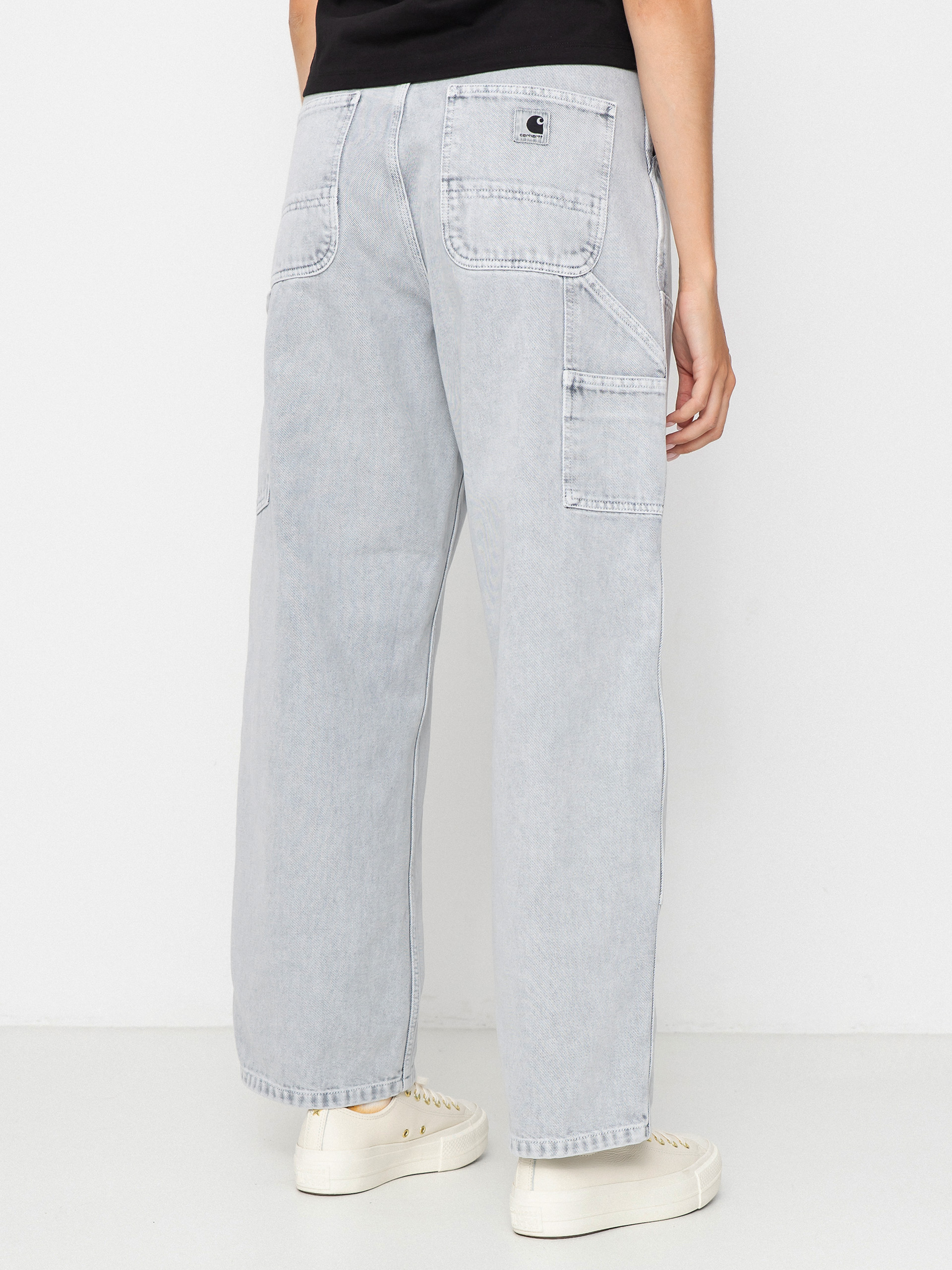 Nohavice Carhartt WIP Brandon Double Knee Wmn (black/chalk wash)