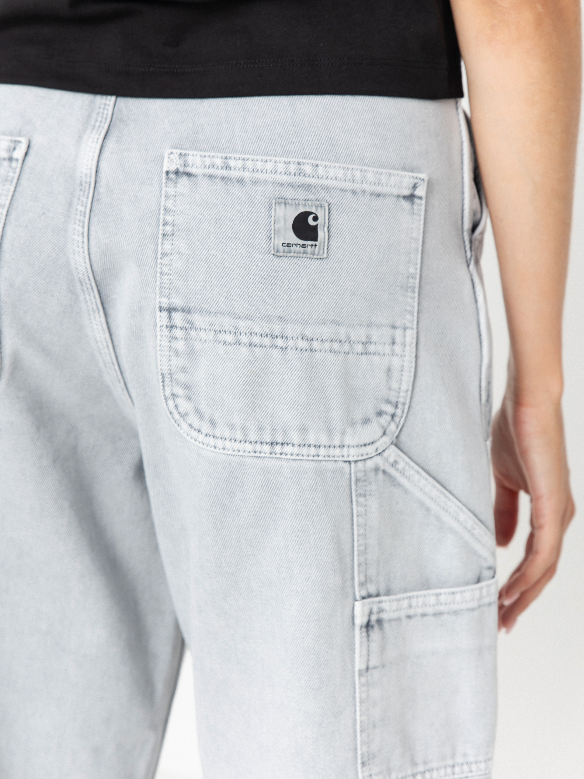 Nohavice Carhartt WIP Brandon Double Knee Wmn (black/chalk wash)