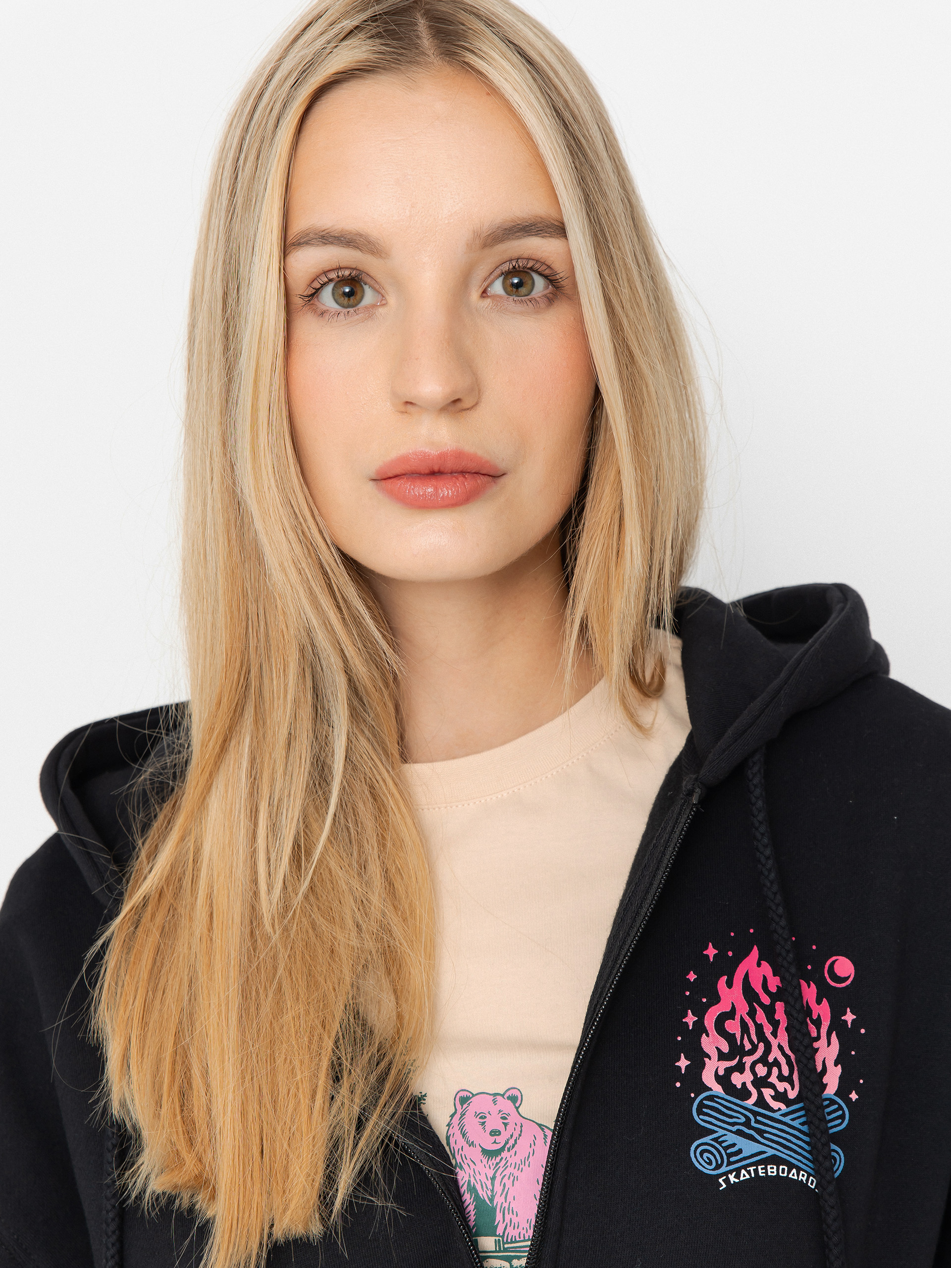 Mikina s kapucňou Santa Cruz Starry Campfire ZHD Wmn (black)