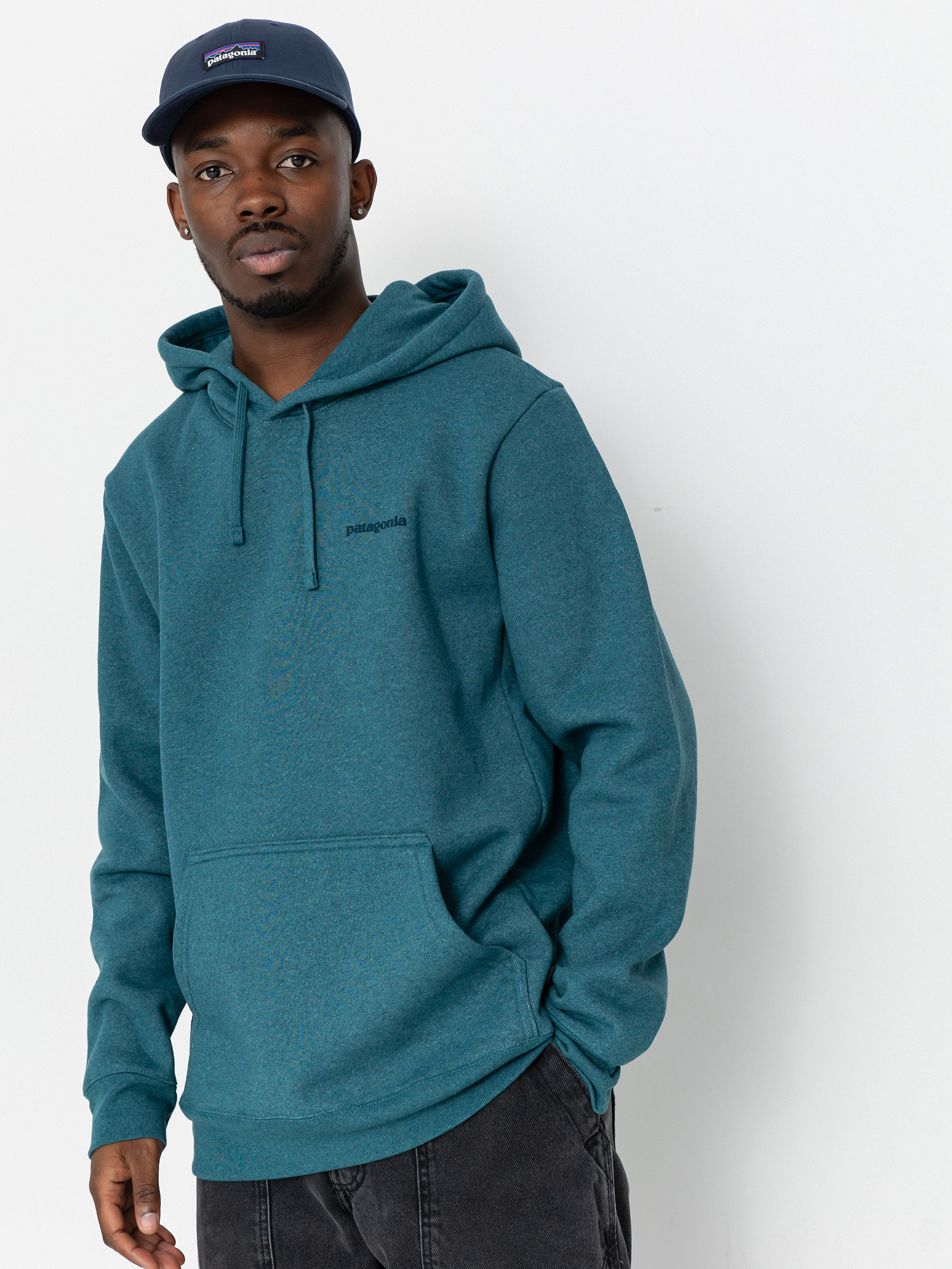 Mikina s kapucu0148ou Patagonia Boardshort Logo Uprisal HD (wetland blue)