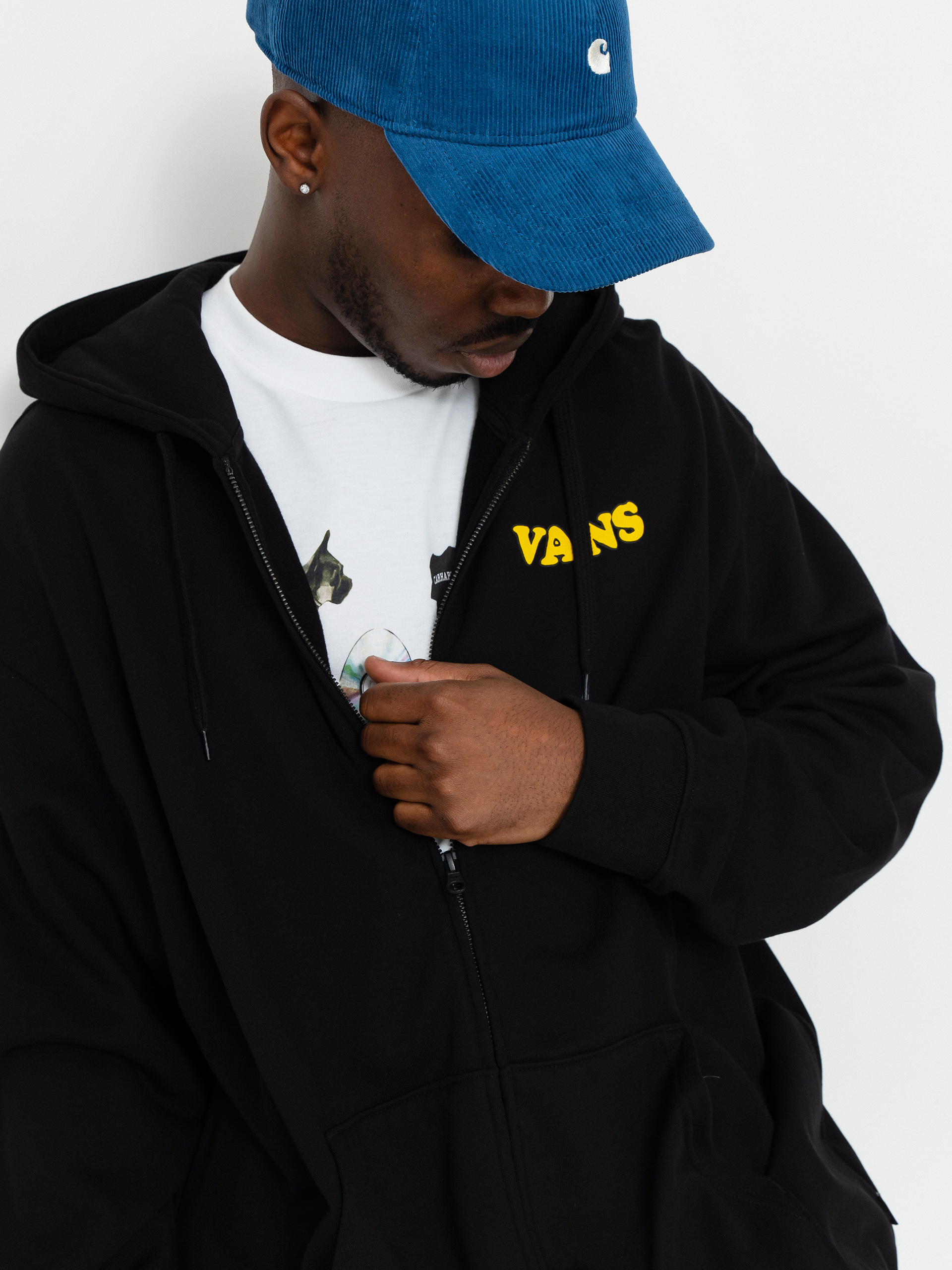 Mikina s kapucňou Vans Skull La Shaka Loose ZHD (black)