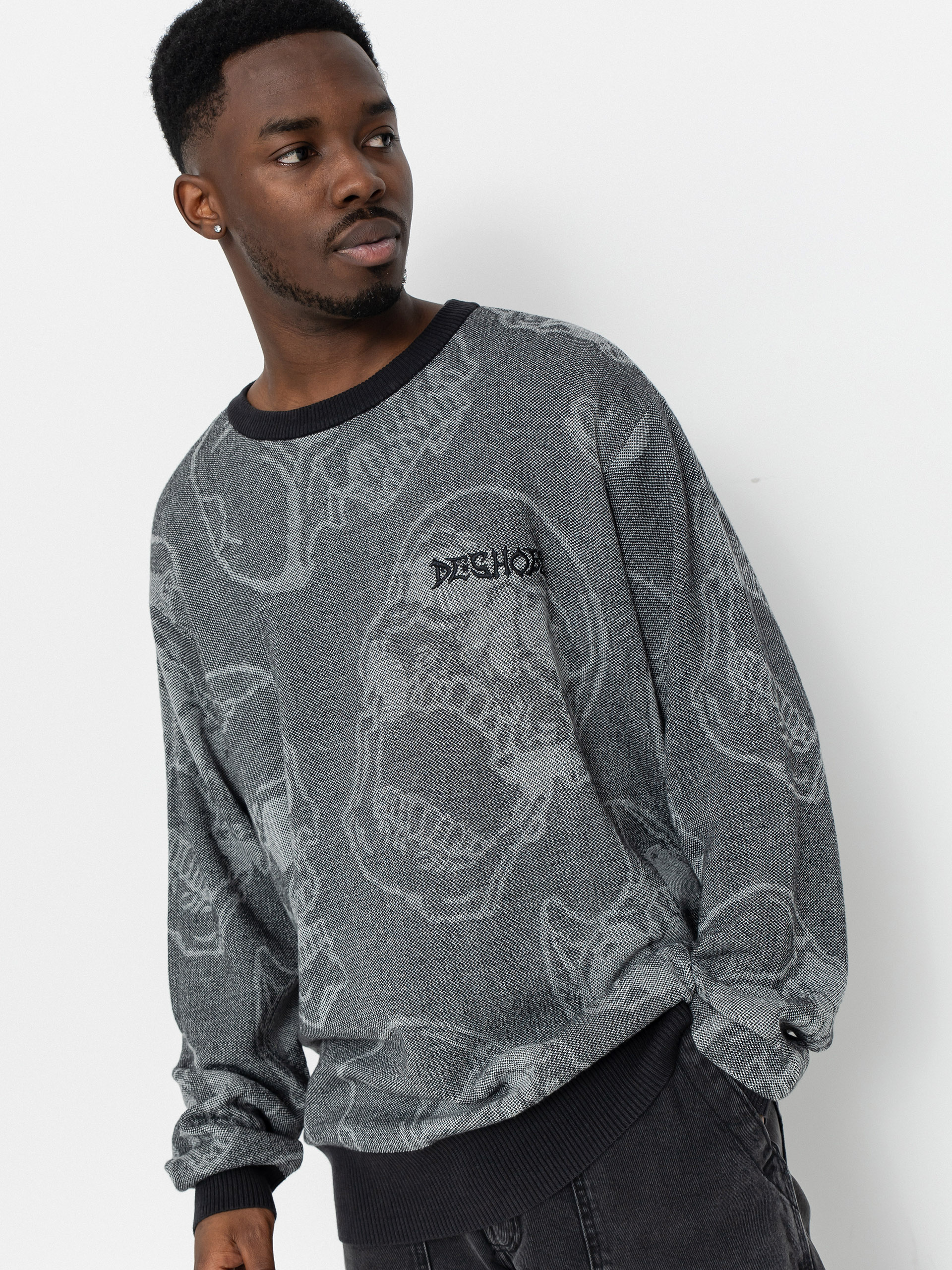 Sveter DC Fracture (heather skully print)