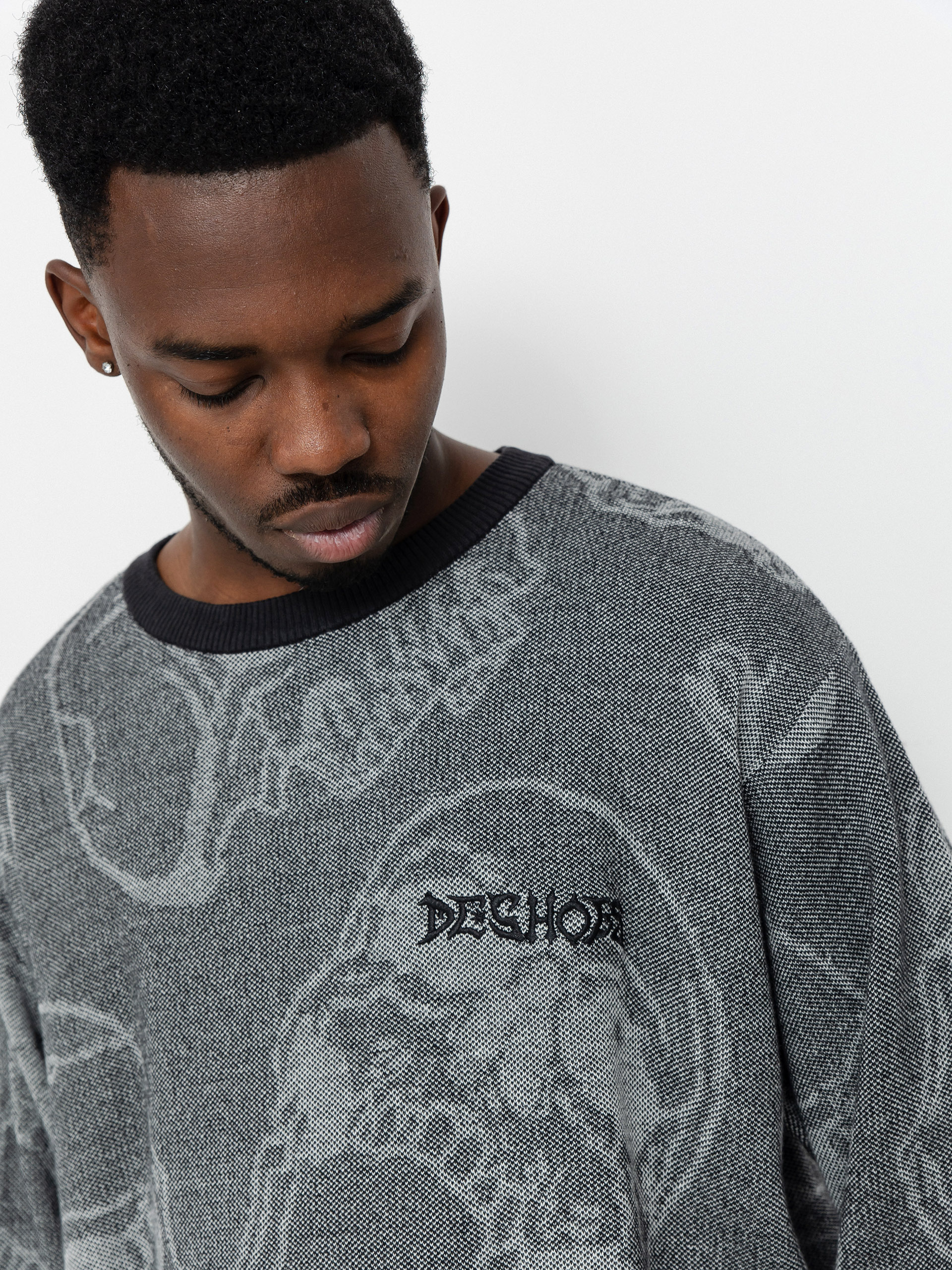 Sveter DC Fracture (heather skully print)