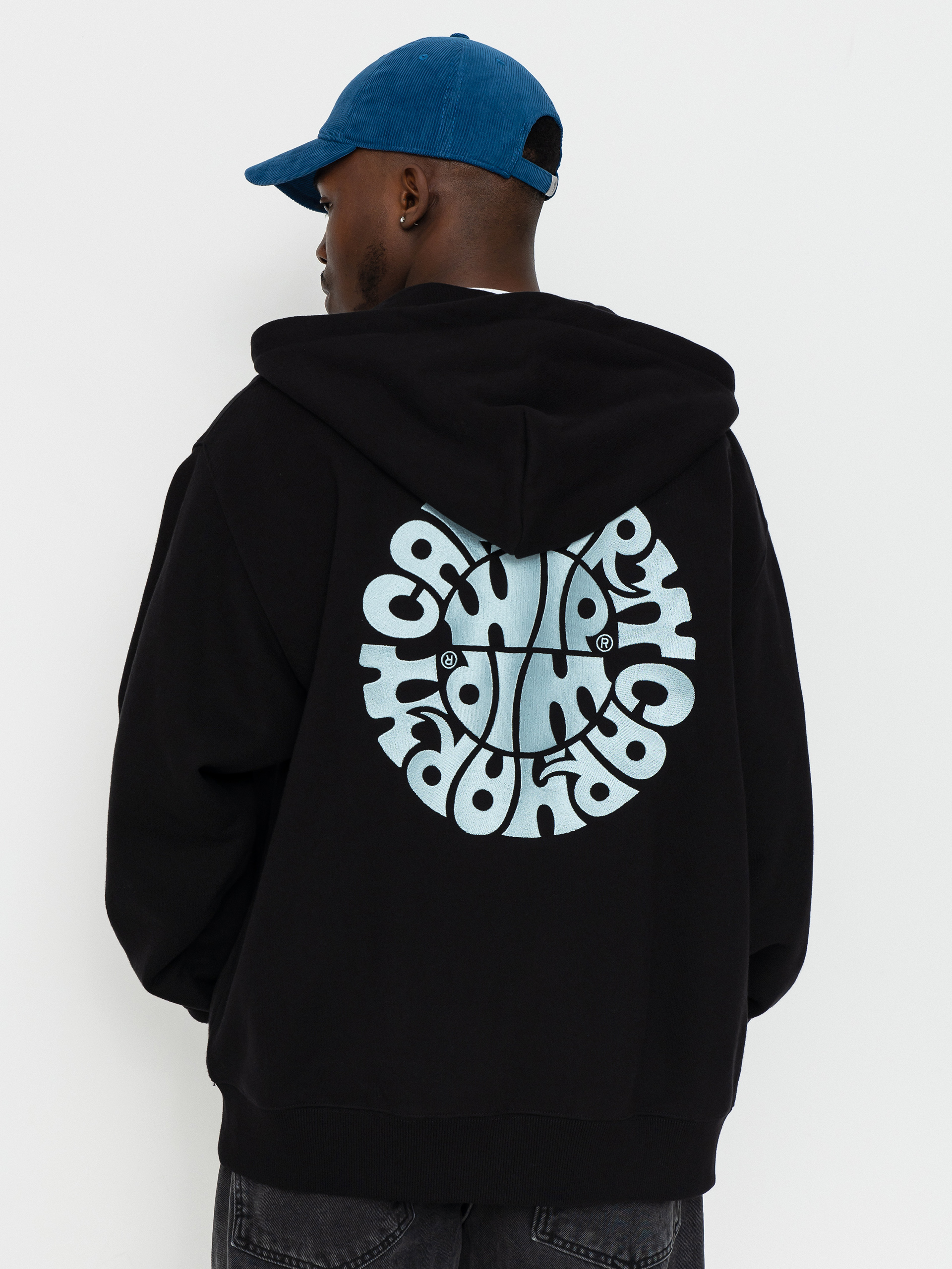 Mikina s kapucňou Carhartt WIP Jazzy ZHD (black/air sky)