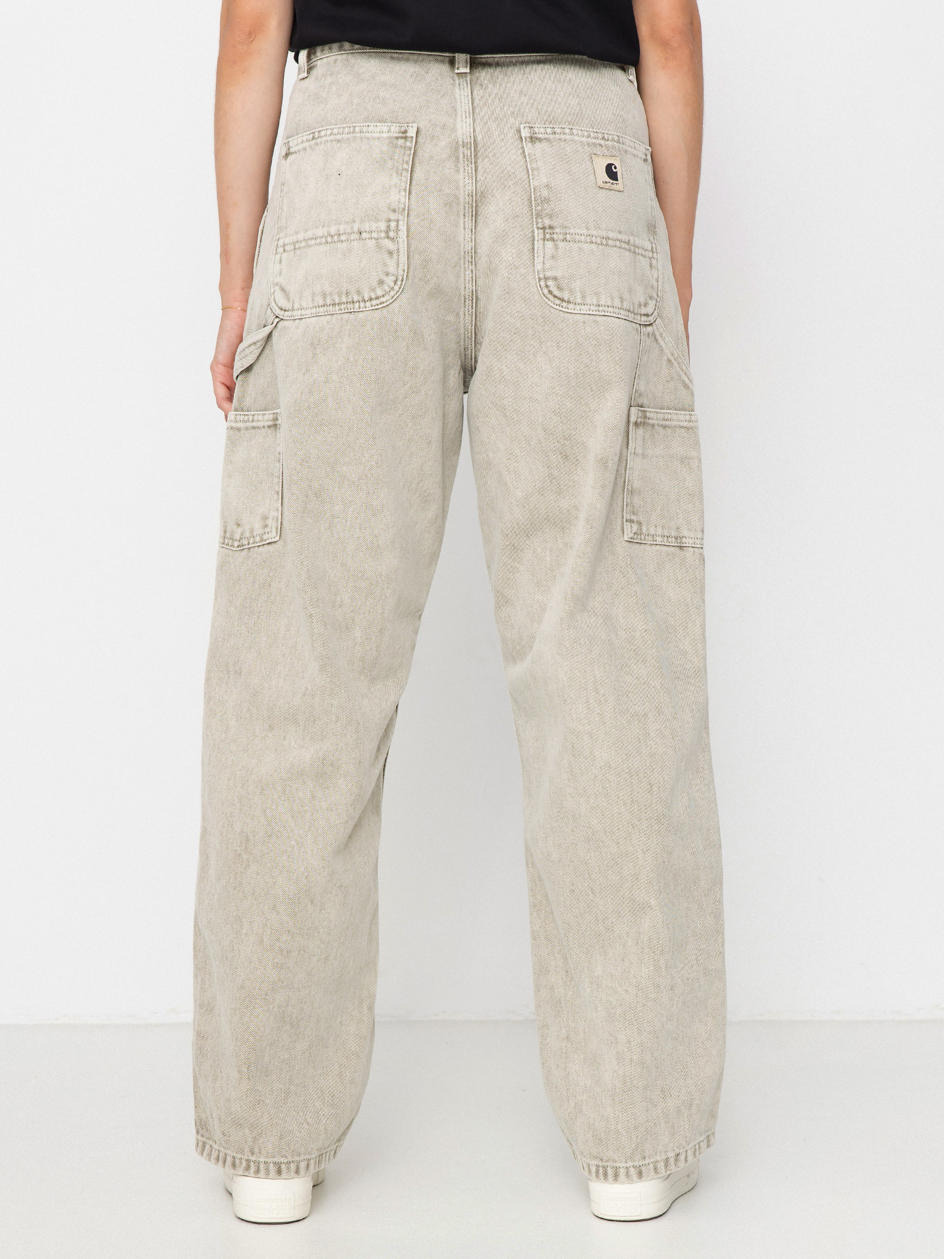 Nohavice Carhartt WIP Brandon Double Knee Wmn (opuntia/chalk wash)