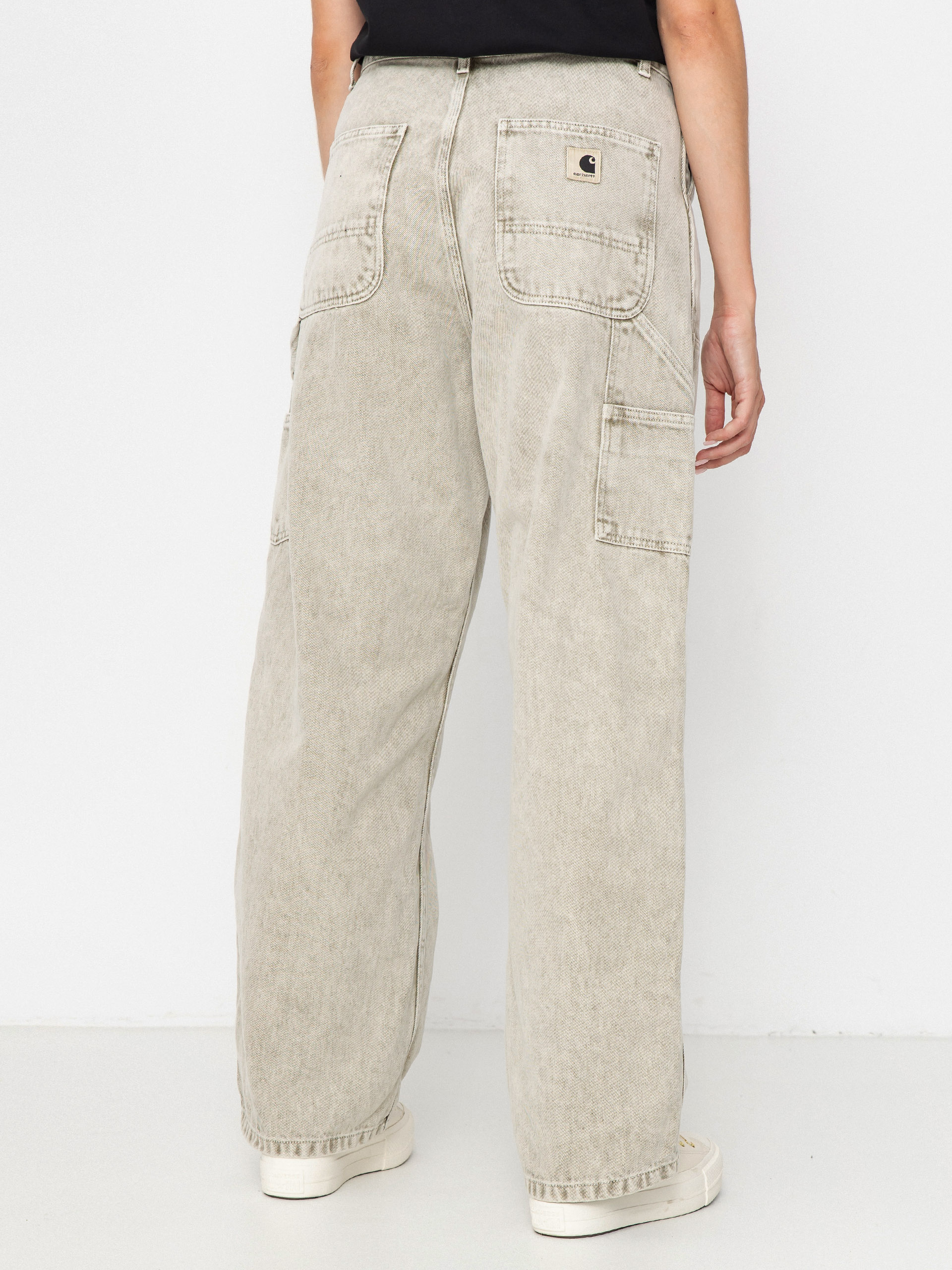 Nohavice Carhartt WIP Brandon Double Knee Wmn (opuntia/chalk wash)