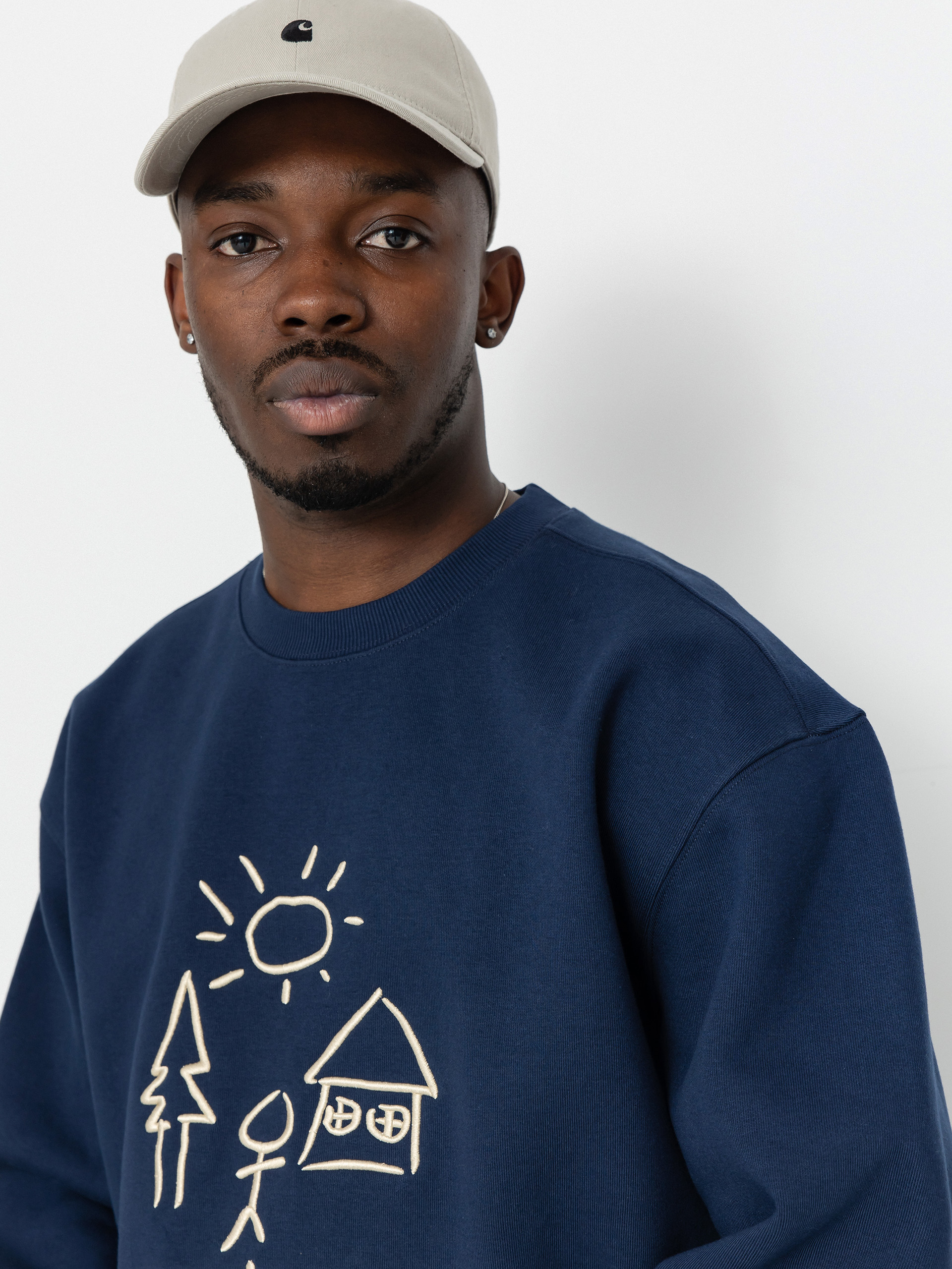 Mikina Carhartt WIP Masterpiece (air force blue/dusty h brown)