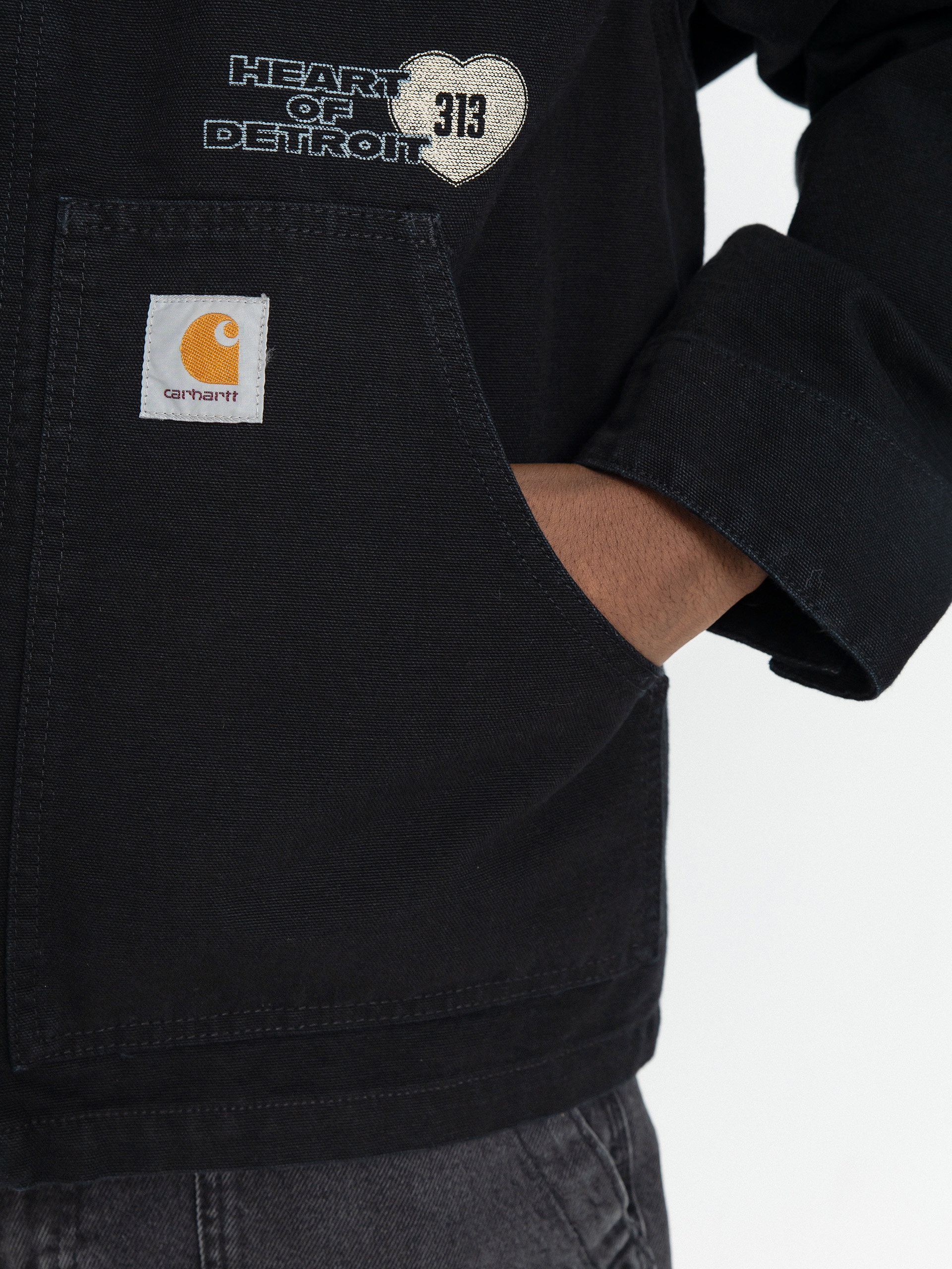 Bunda Carhartt WIP OG Arcan Graphic (black/black/heavy stone wash)