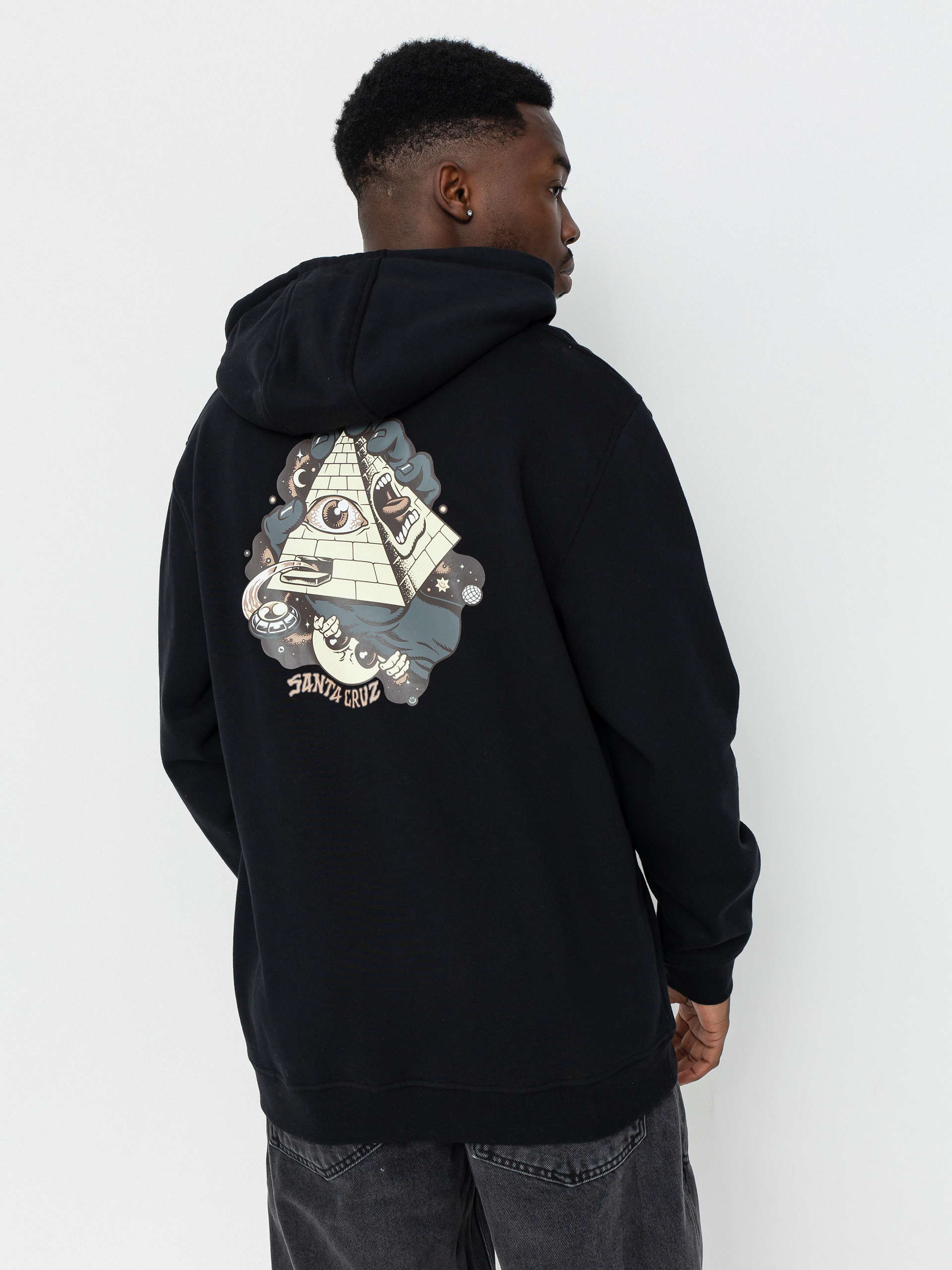 Mikina s kapucňou Santa Cruz Knibbs Invasion Hand HD (black)