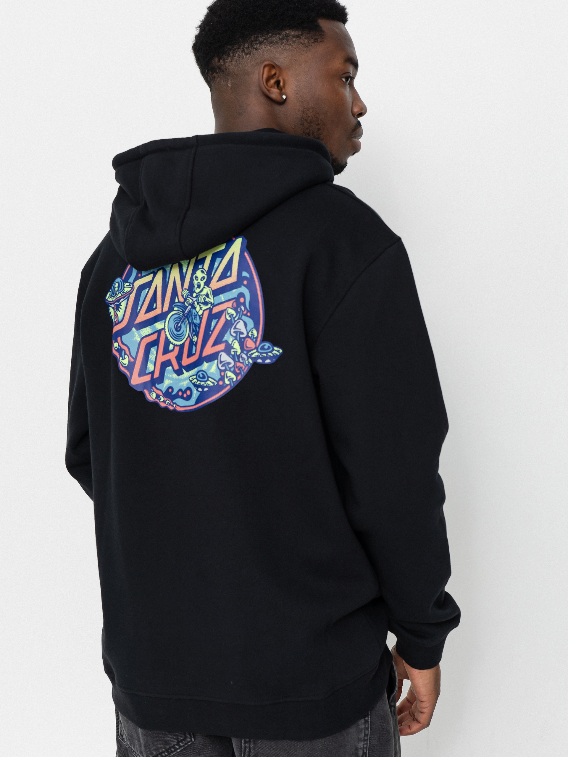 Mikina s kapucňou Santa Cruz Winkowski Dope Planet 2 Centre HD (black)