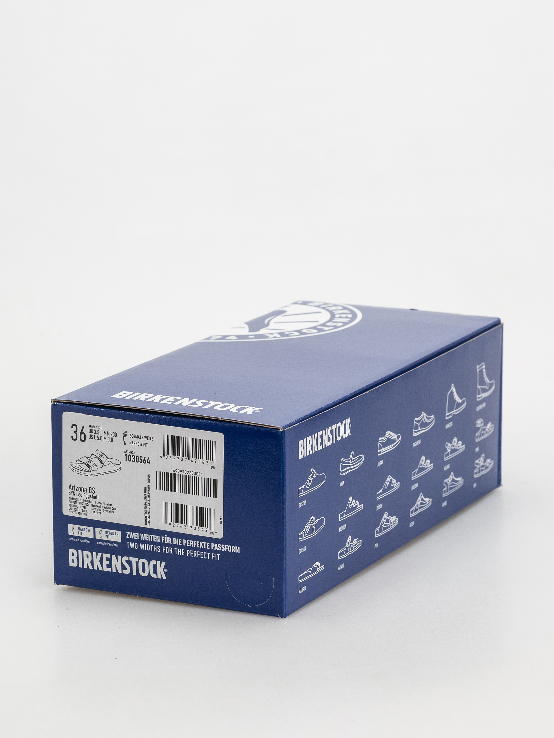 Šľapky Birkenstock Arizona Synthetics Narrow Wmn (leo eggshell)