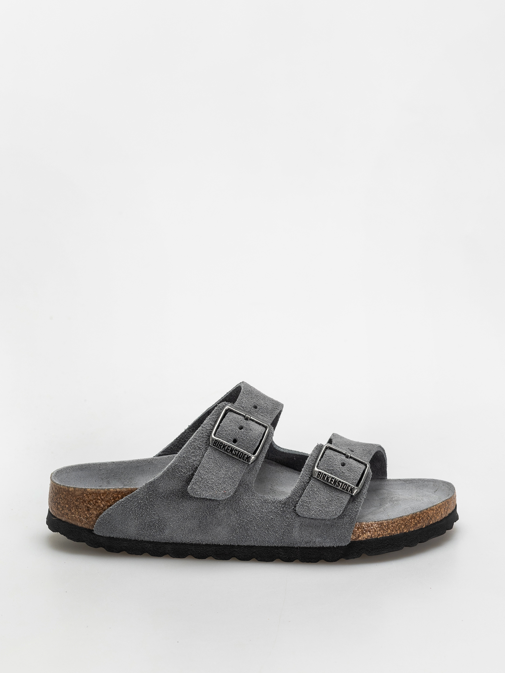 u0160u013eapky Birkenstock Arizona Suede Leather Narrow Wmn (basalt gray)