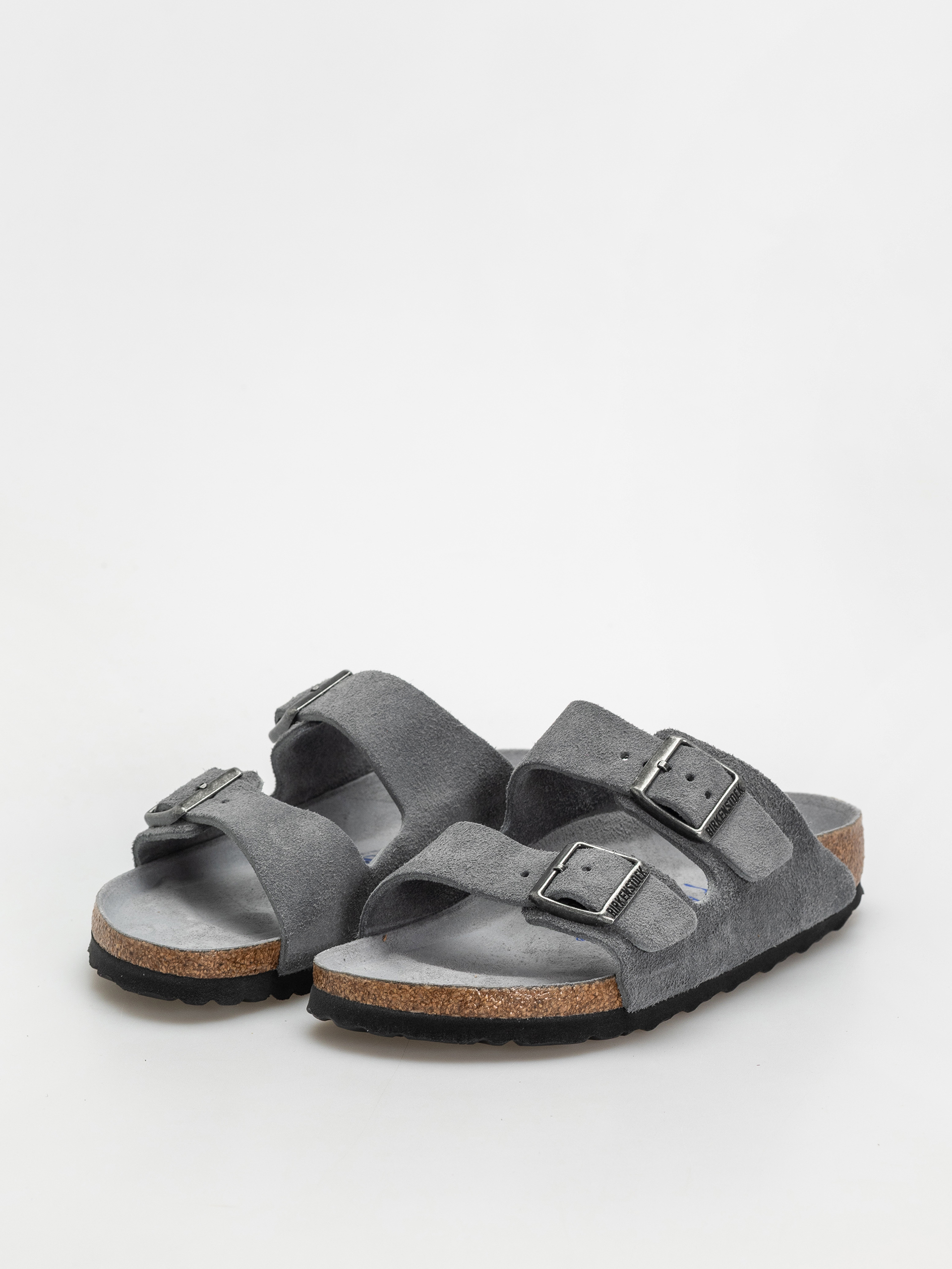 Šľapky Birkenstock Arizona Suede Leather Narrow Wmn (basalt gray)
