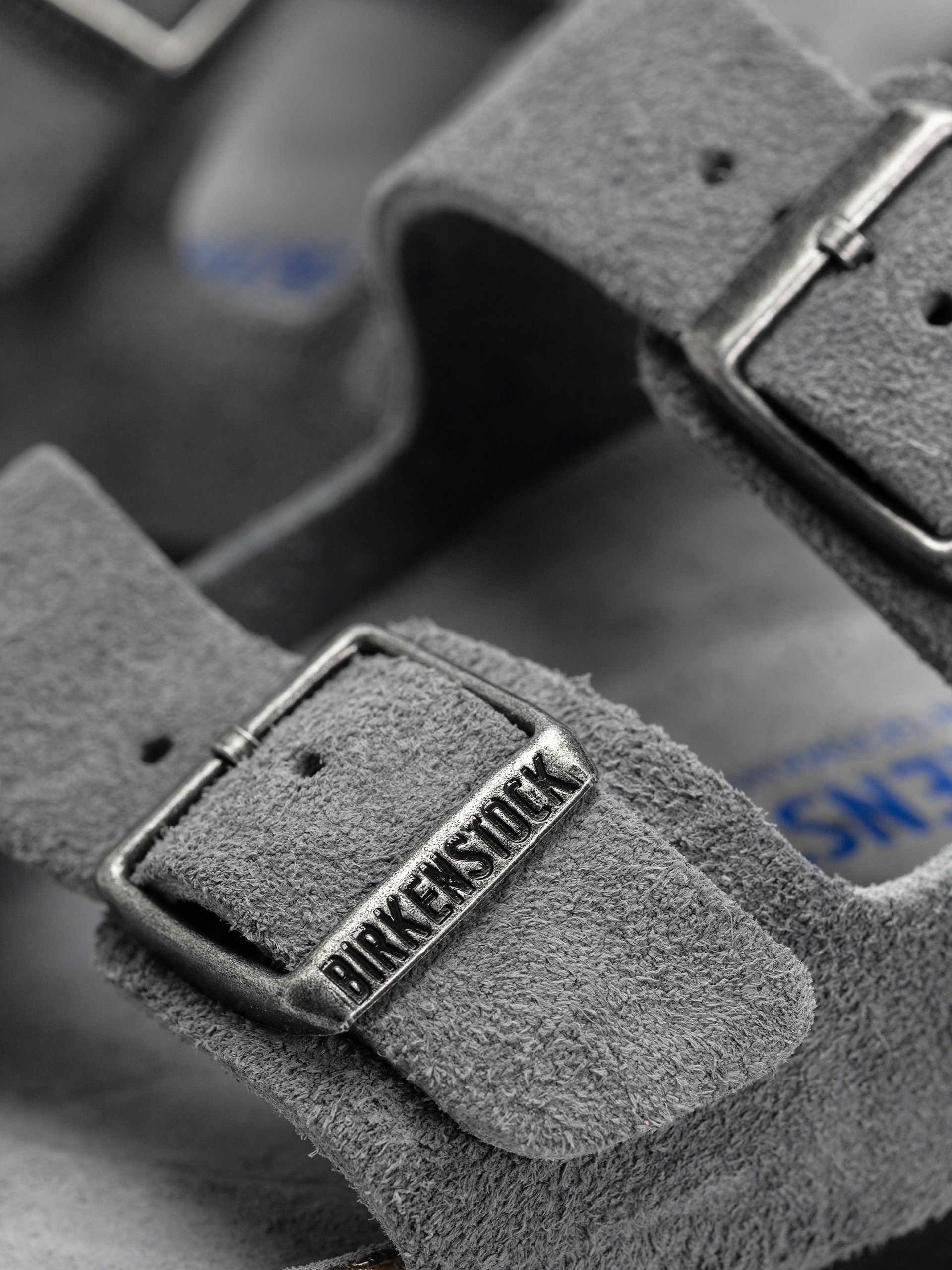 Šľapky Birkenstock Arizona Suede Leather Narrow Wmn (basalt gray)