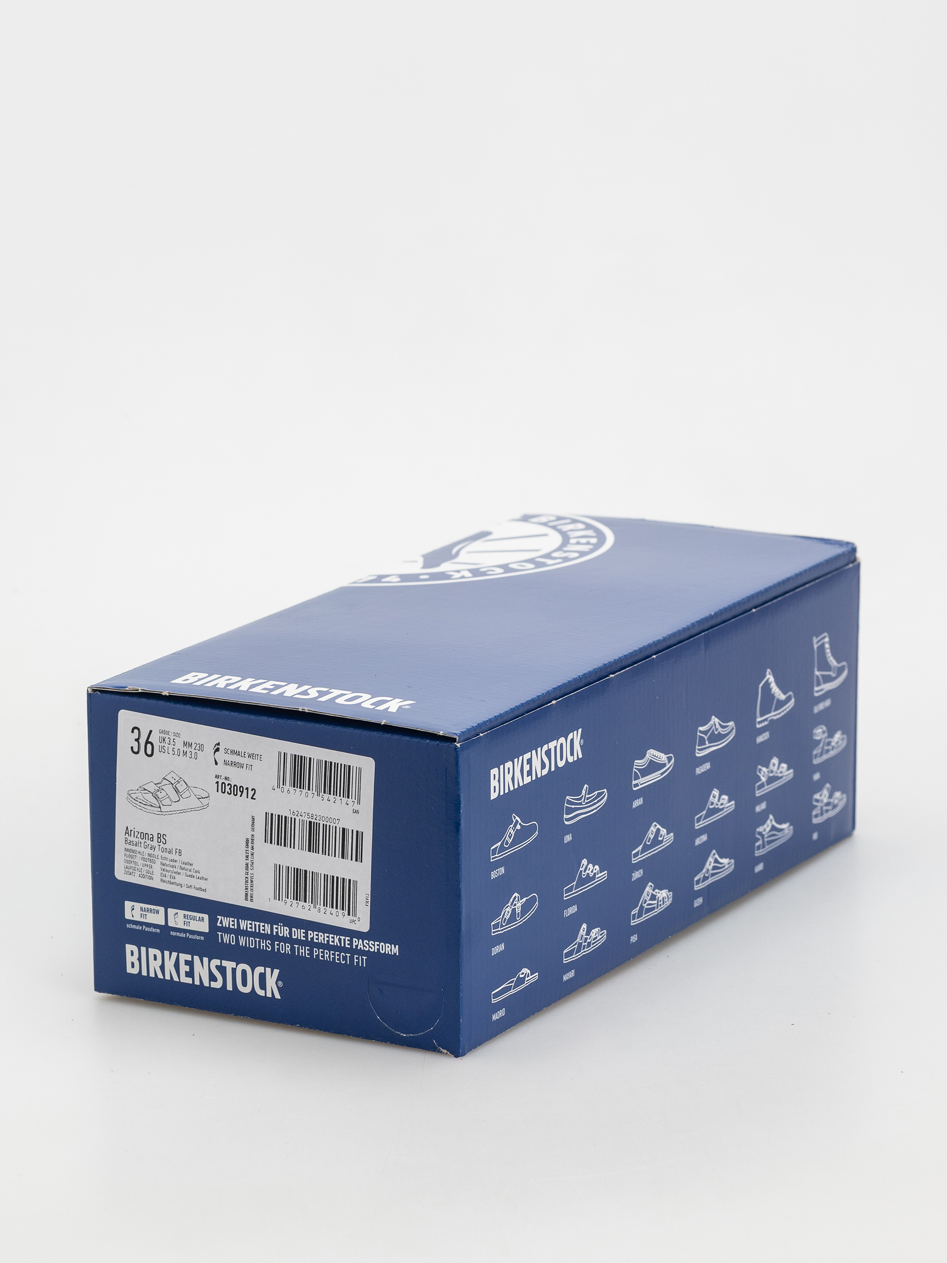 Šľapky Birkenstock Arizona Suede Leather Narrow Wmn (basalt gray)