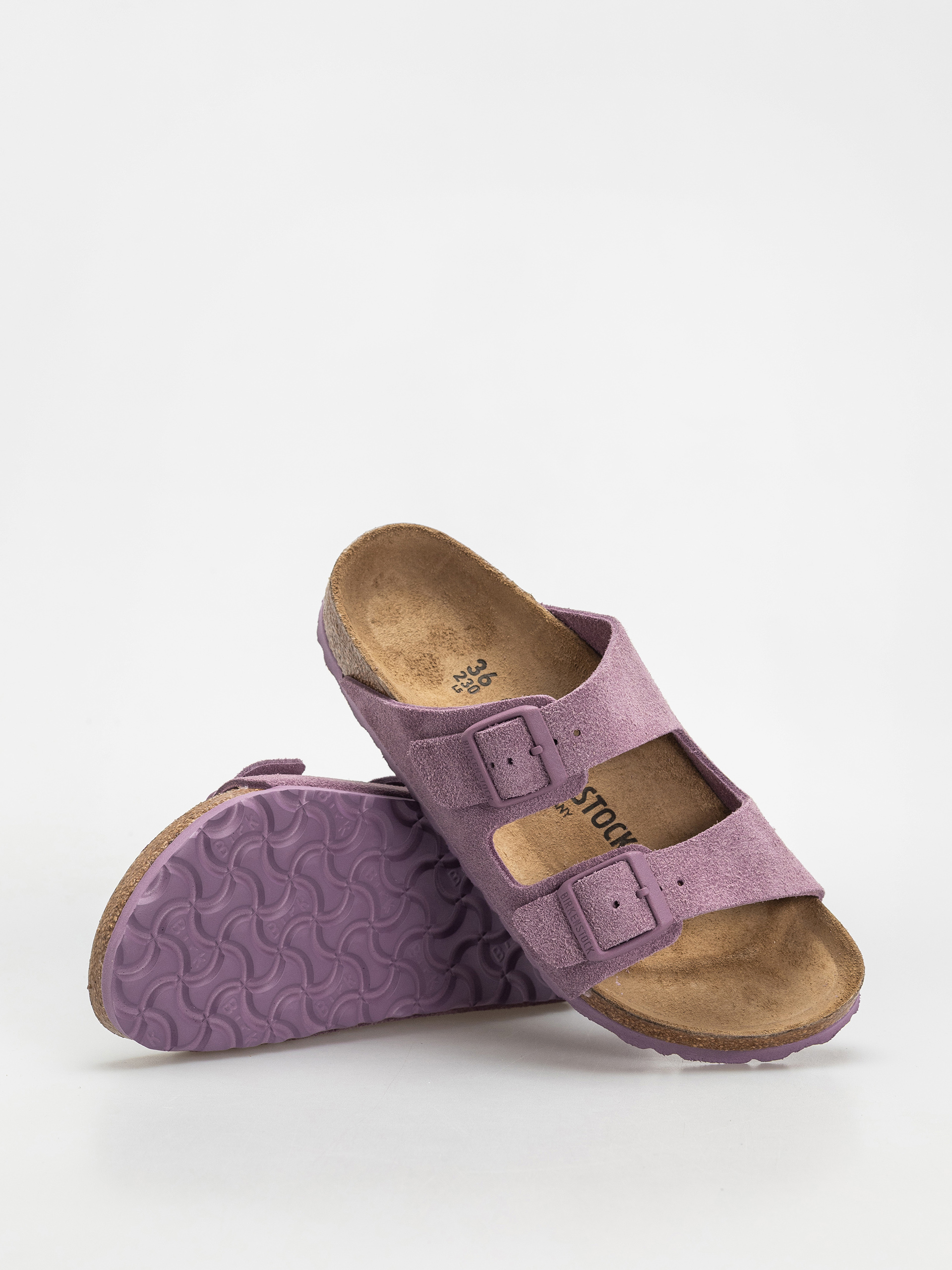 Šľapky Birkenstock Arizona Suede Leather Narrow Wmn (mauve)
