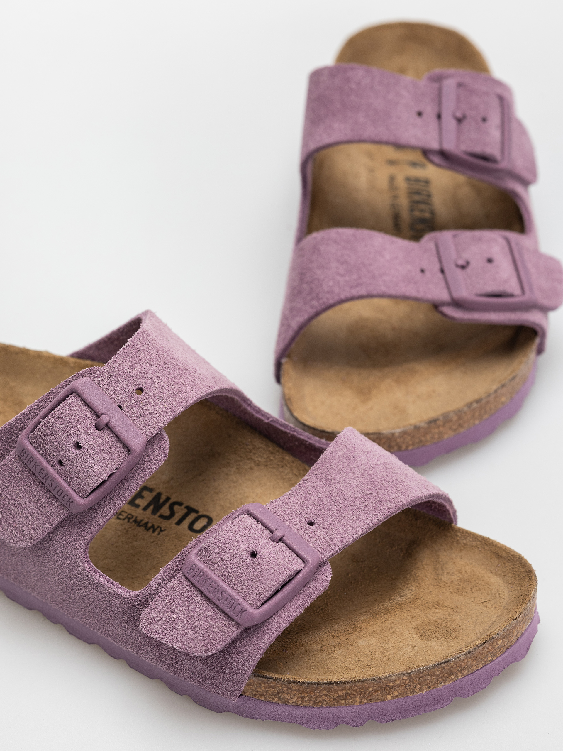 Šľapky Birkenstock Arizona Suede Leather Narrow Wmn (mauve)